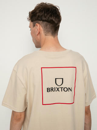 Brixton Alpha Square T-shirt (cream/mars red)