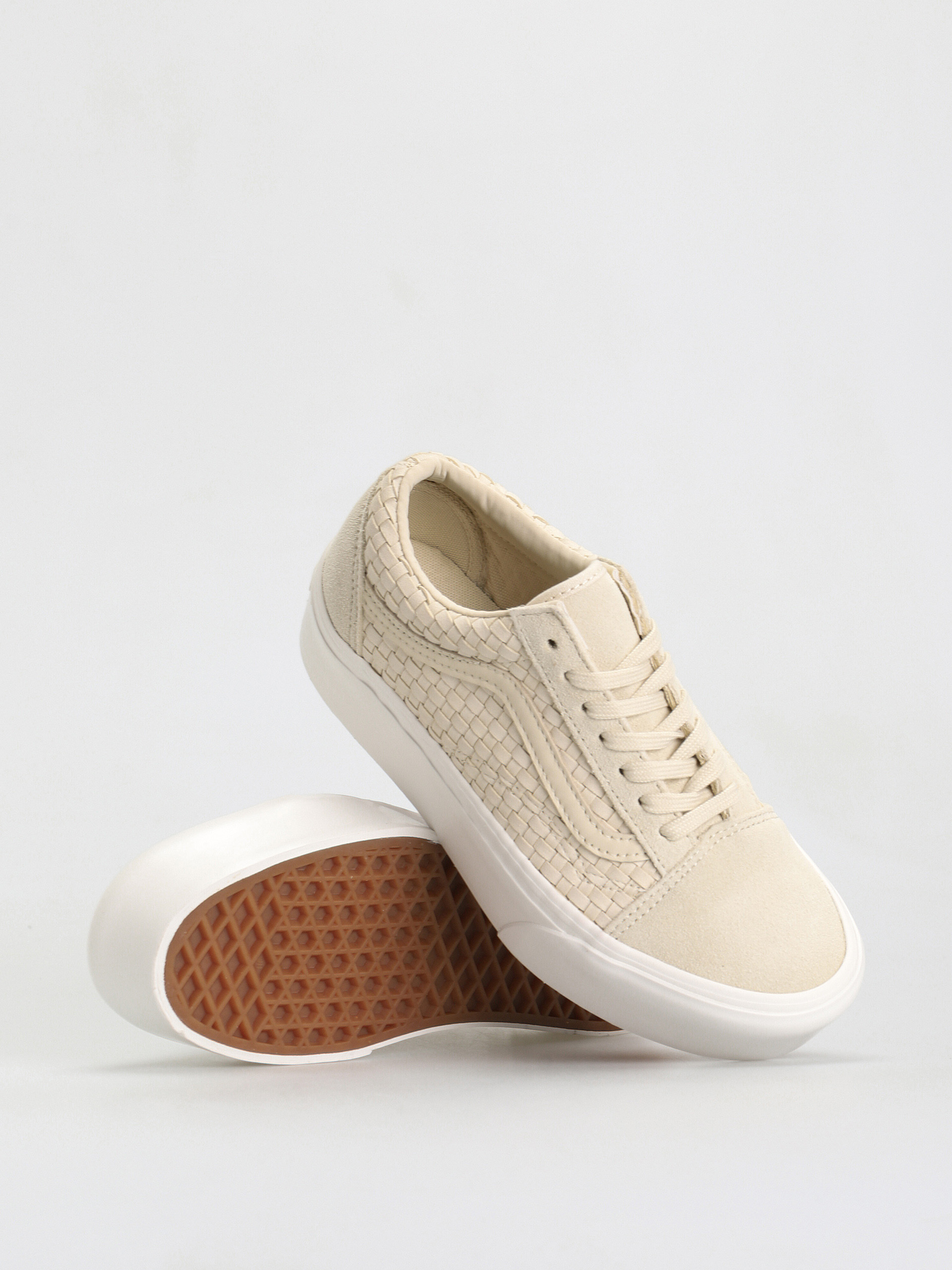 Vans Old Skool Stackform Shoes (micro weave ivory)