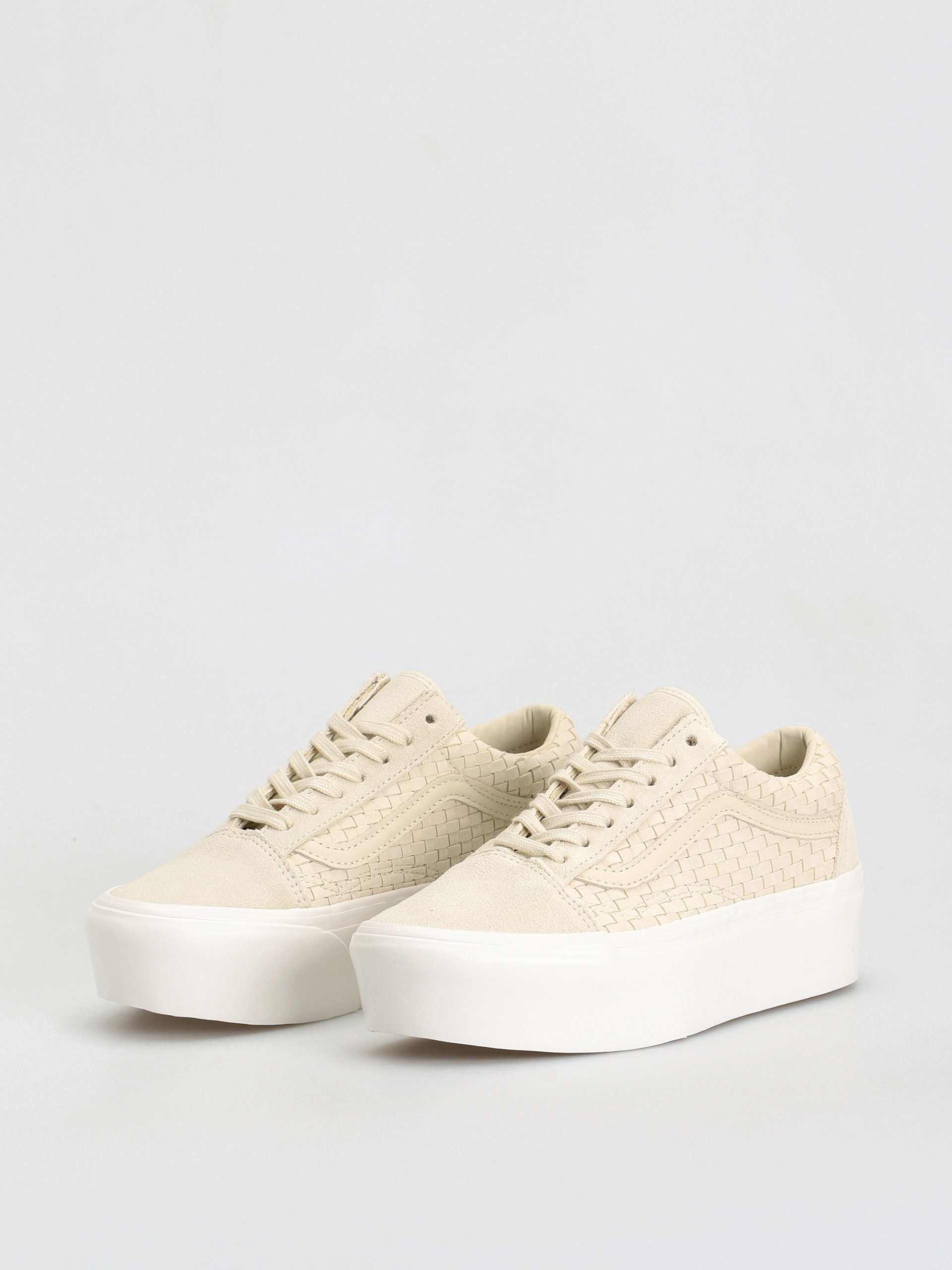 Vans Old Skool Stackform Shoes (micro weave ivory)