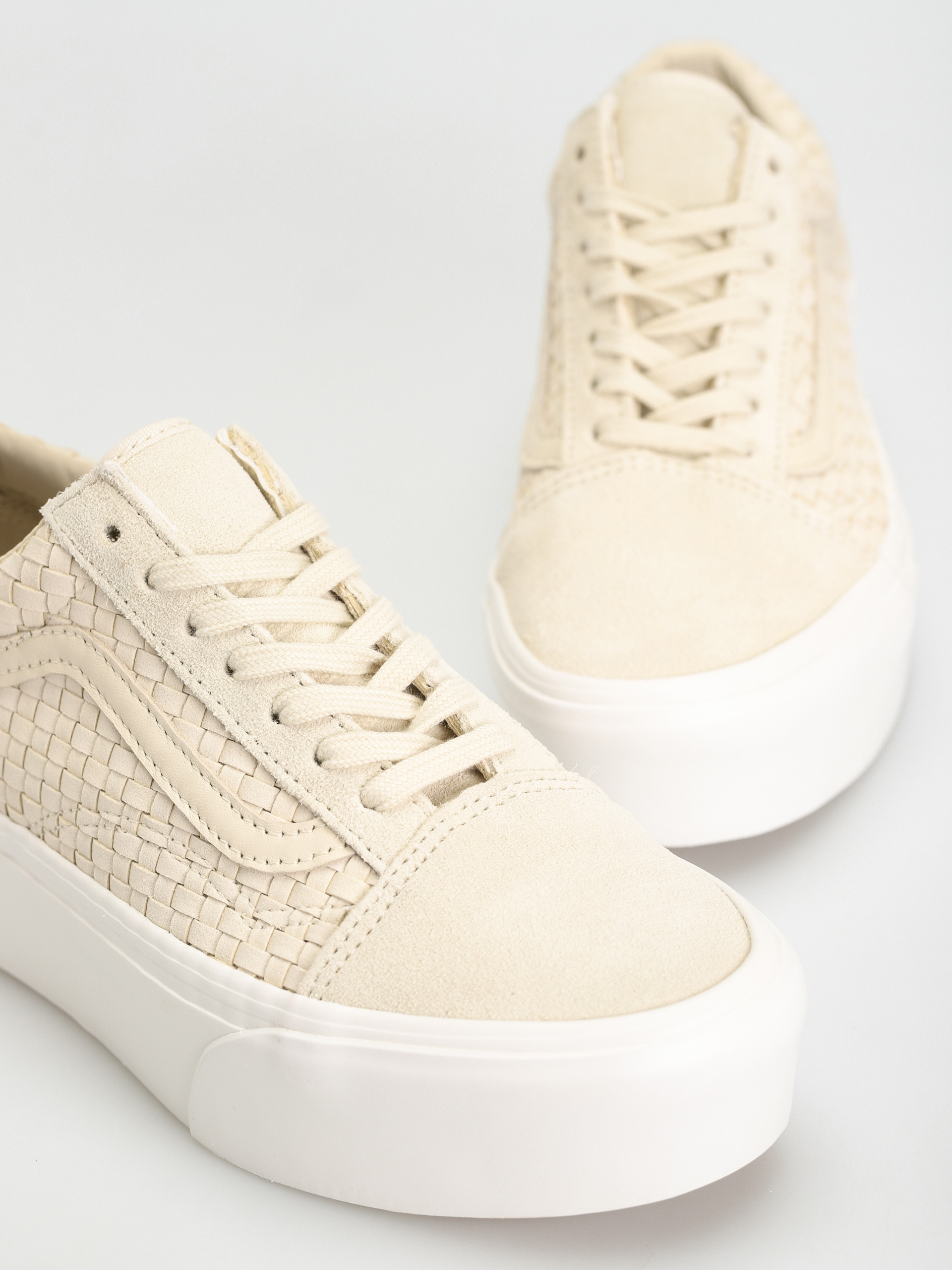 Vans Old Skool Stackform Shoes (micro weave ivory)
