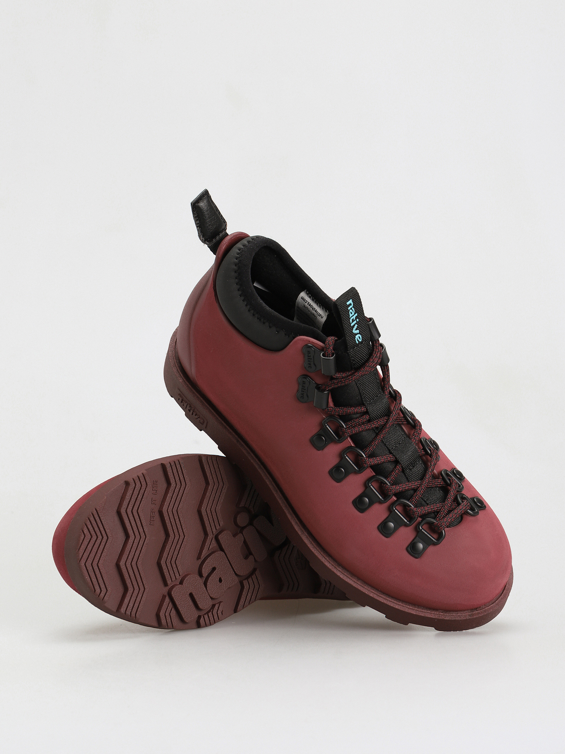 Native Fitzsimmons Citylite Winter shoes (tart red/cavalier red/jiffy black/cavalier red laces)
