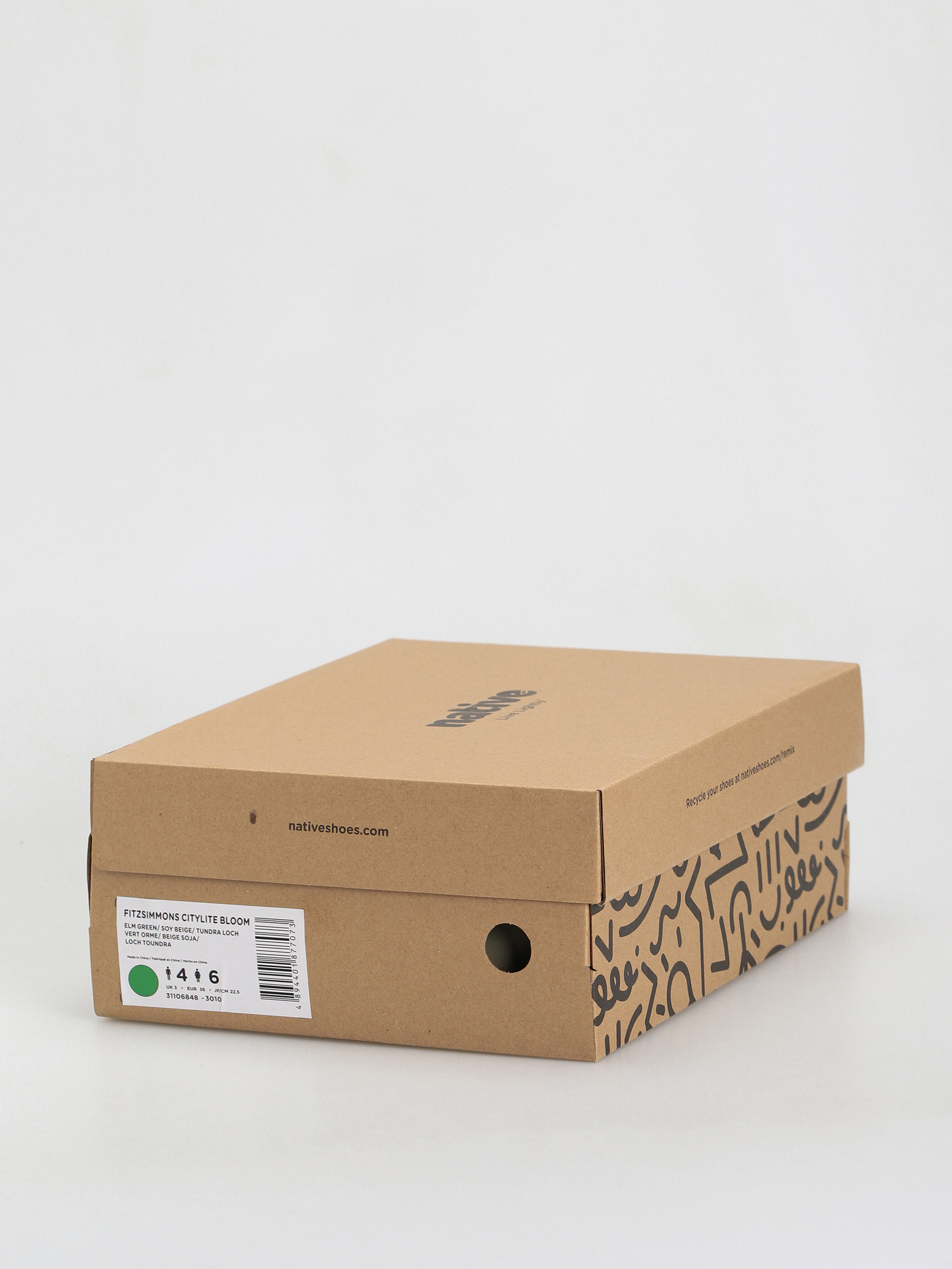 Native Fitzsimmons Citylite Winter shoes (elm green/soy beige/tundra grey/loch green laces)