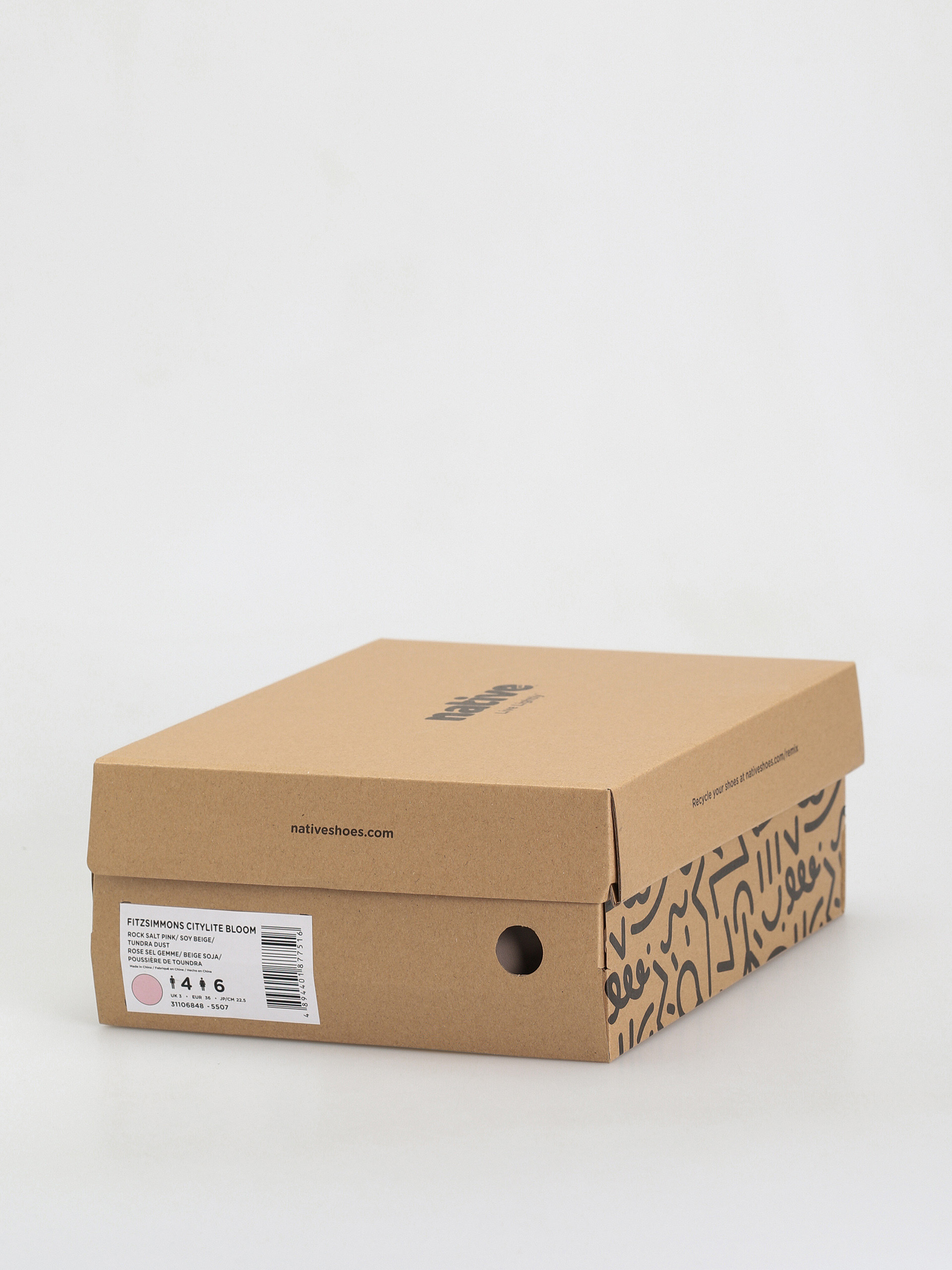 Native Fitzsimmons Citylite Winter shoes (rock salt pink/soy beige/tundra grey/dust pink laces)