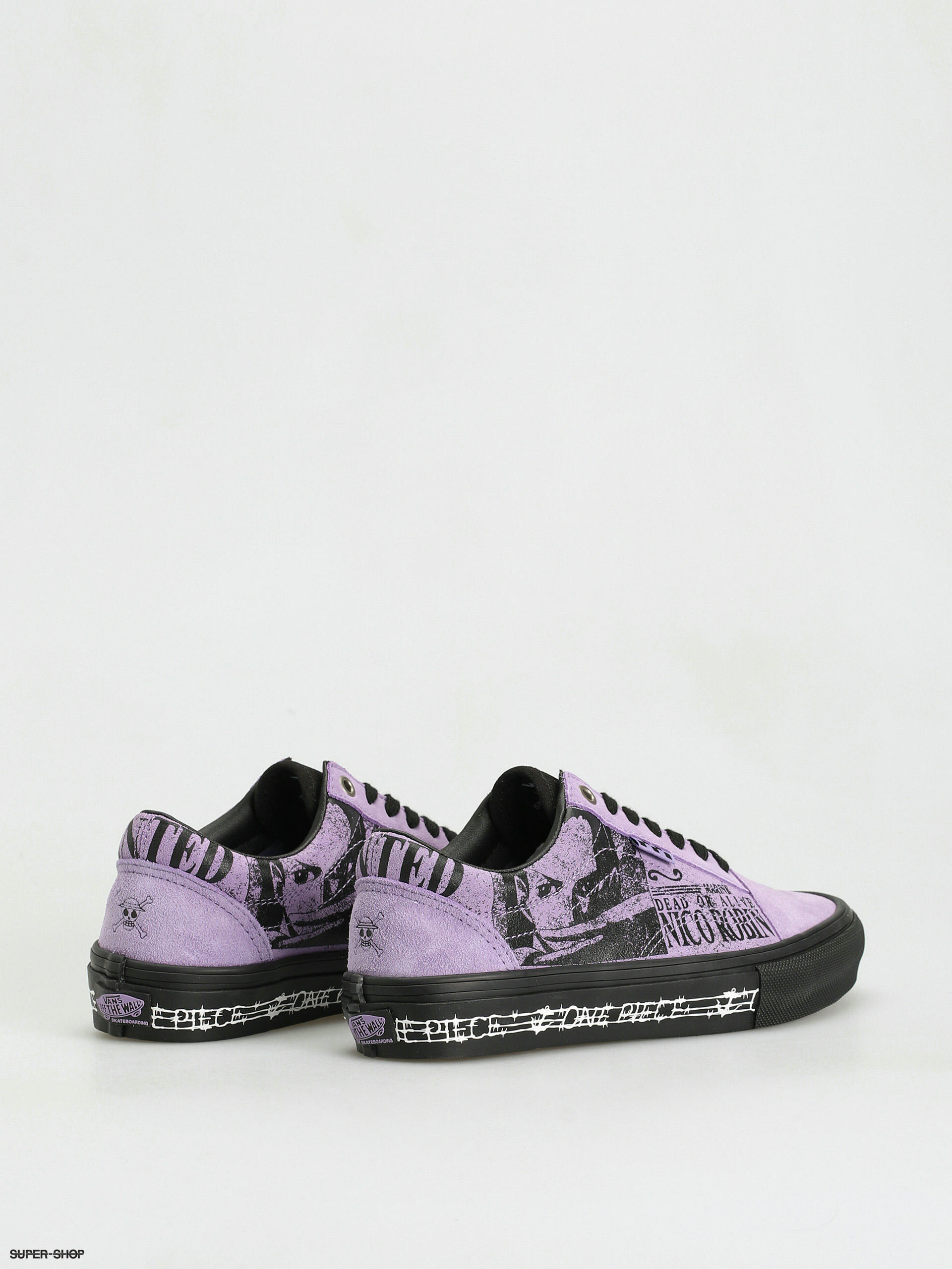 Vans X One Piece Skate Old Skool Shoes (wanted nico robin purple)