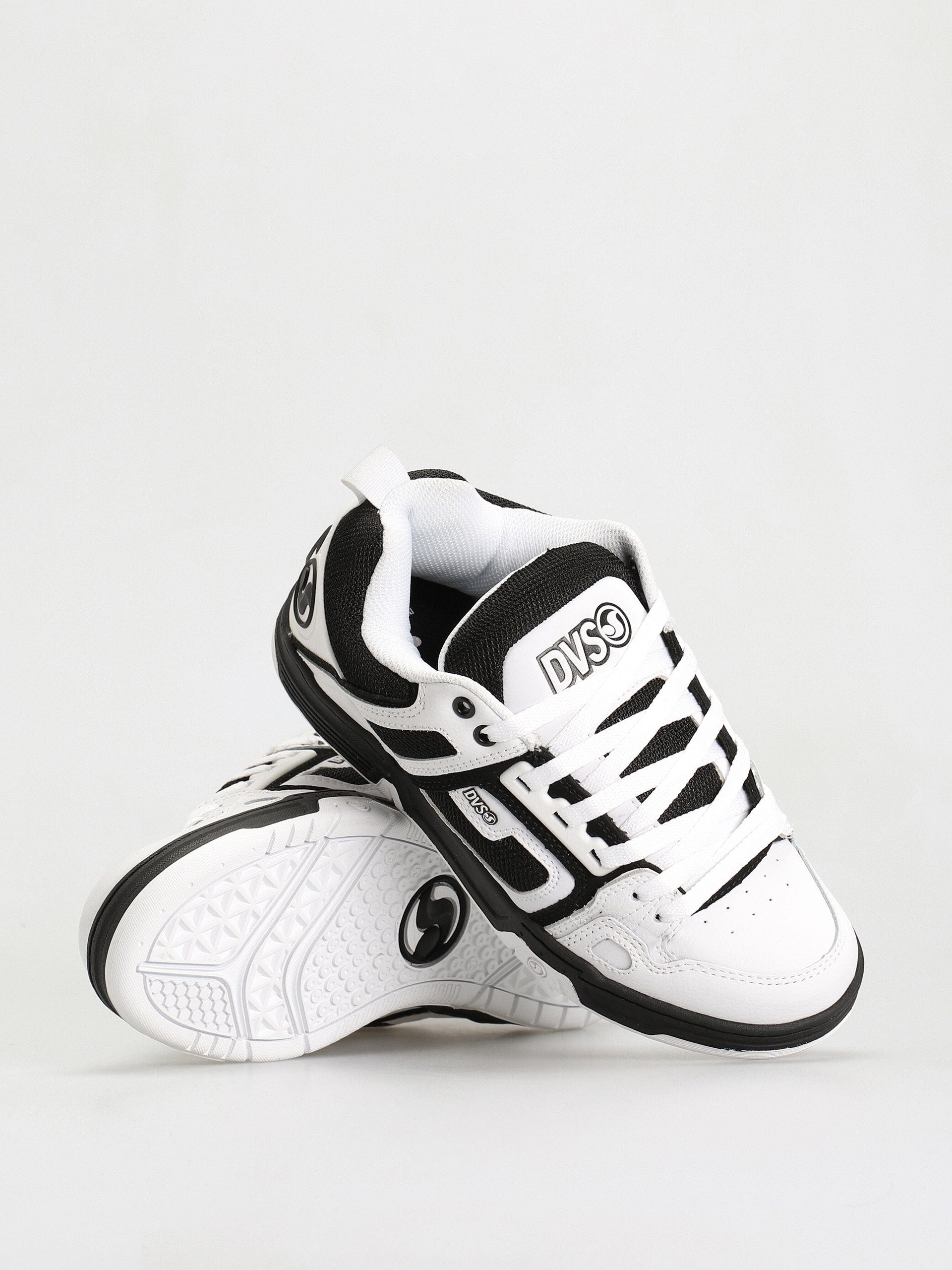 DVS Comanche Shoes (white black white leather)