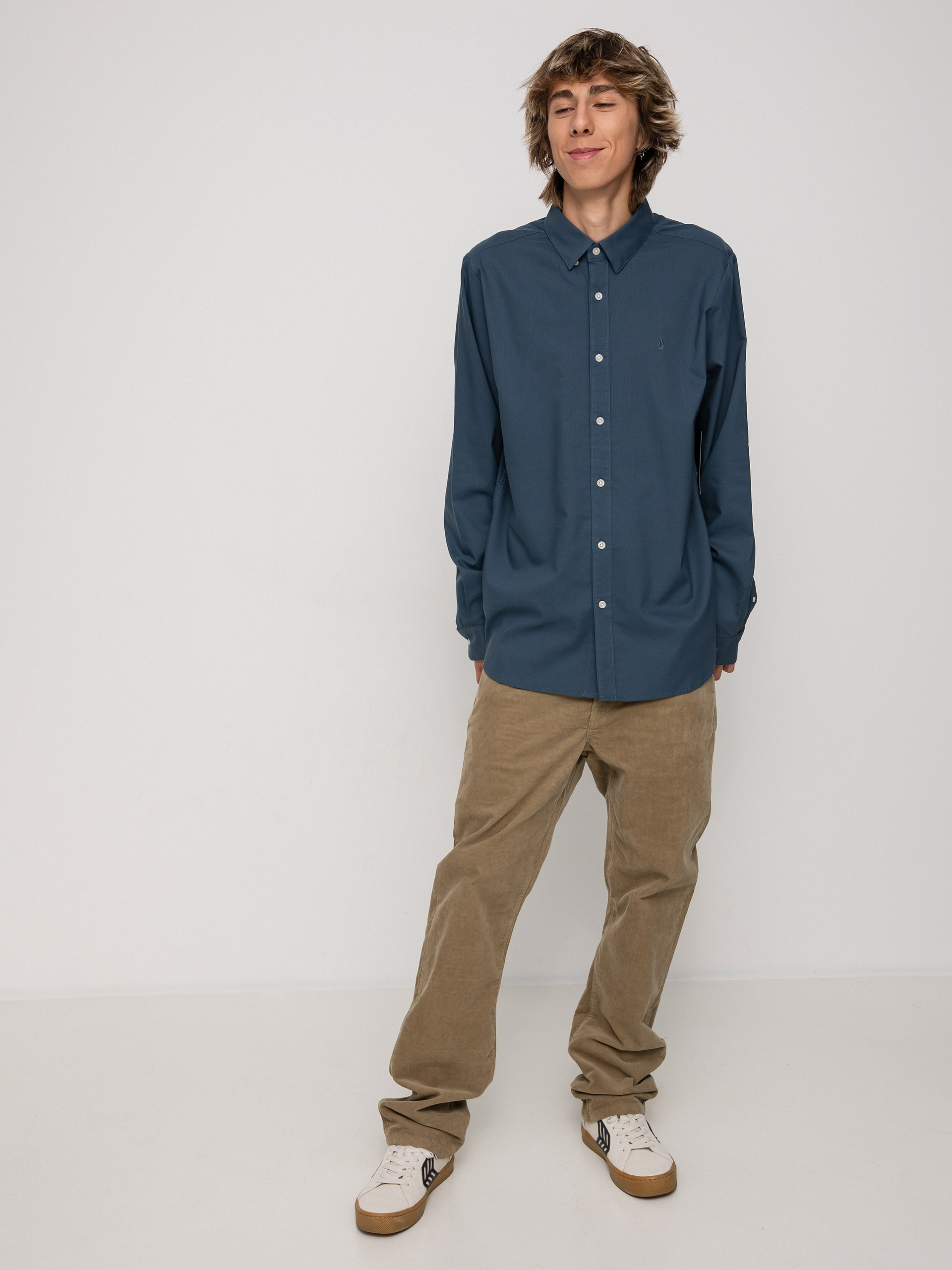 Volcom Oxford Stretch Ls Shirt (marina blue)