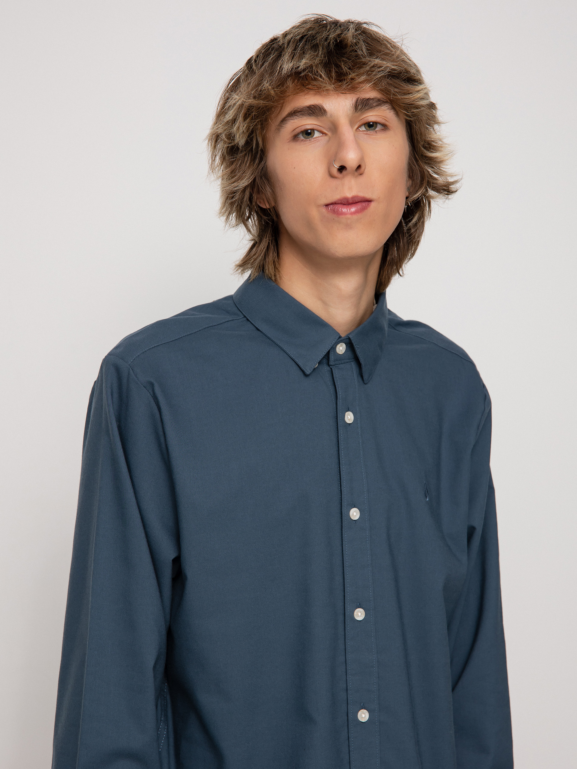 Volcom Oxford Stretch Ls Shirt (marina blue)