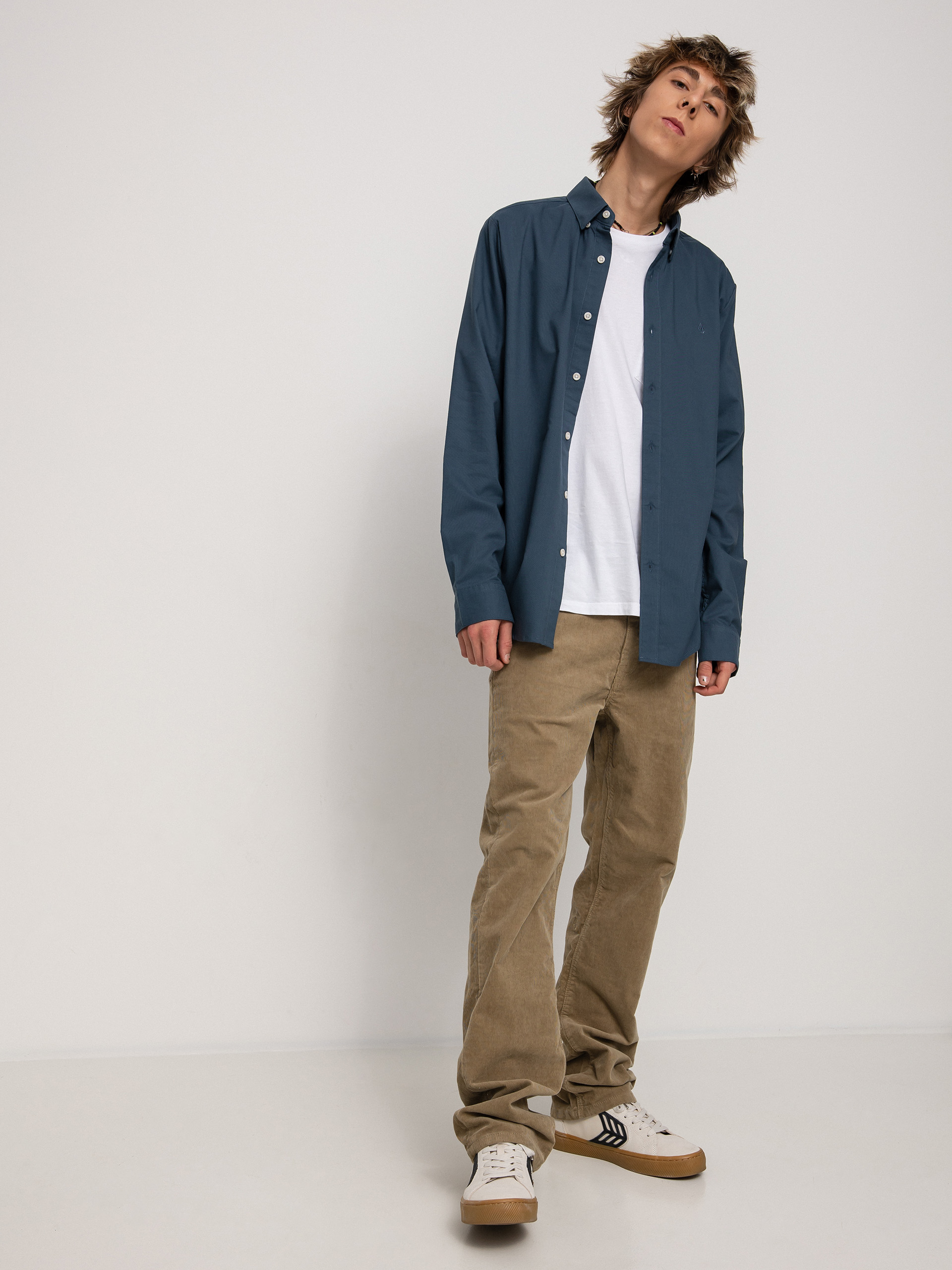 Volcom Oxford Stretch Ls Shirt (marina blue)