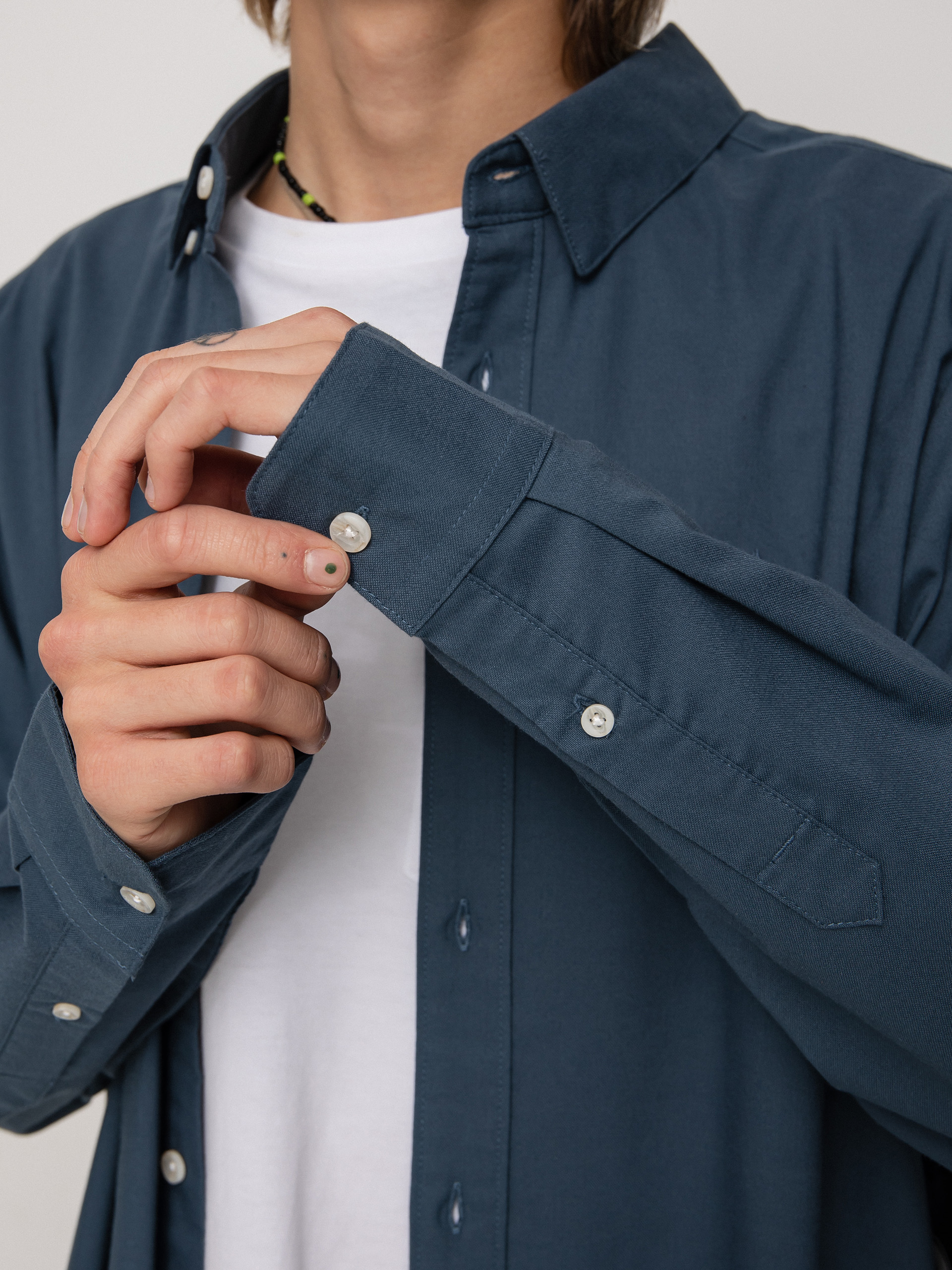 Volcom Oxford Stretch Ls Shirt (marina blue)