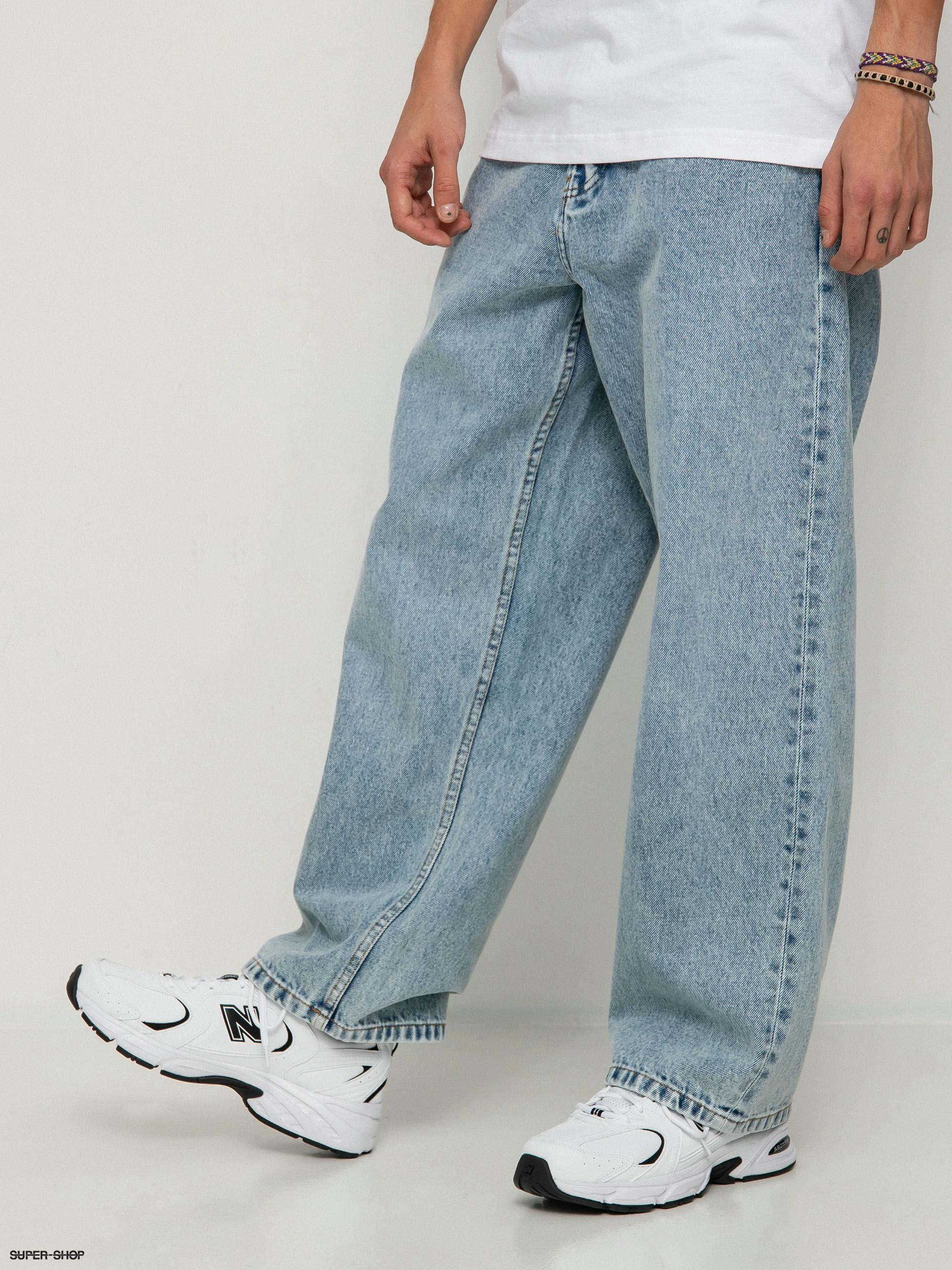 Men's Worker Indigo Vintage Wash Baggy Fit Jeans