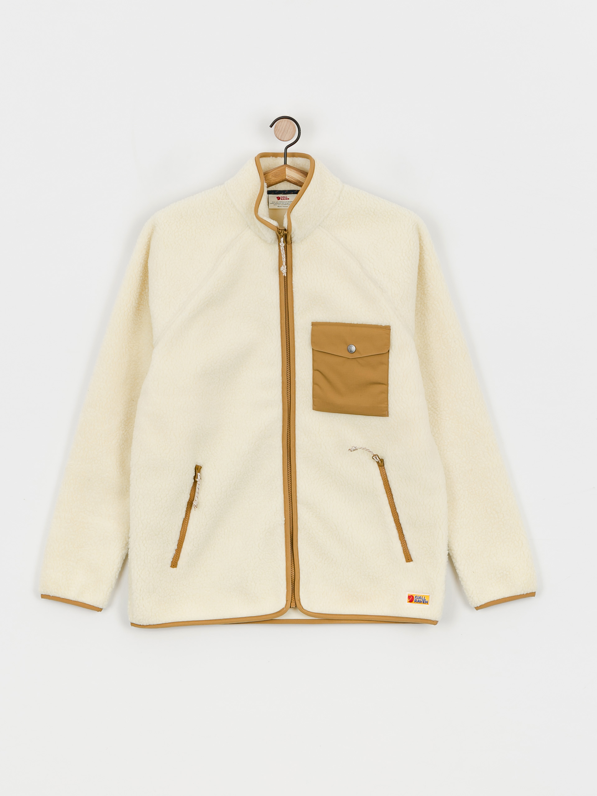 Mens Fjallraven Vardag Pile Fleece (chalk white)