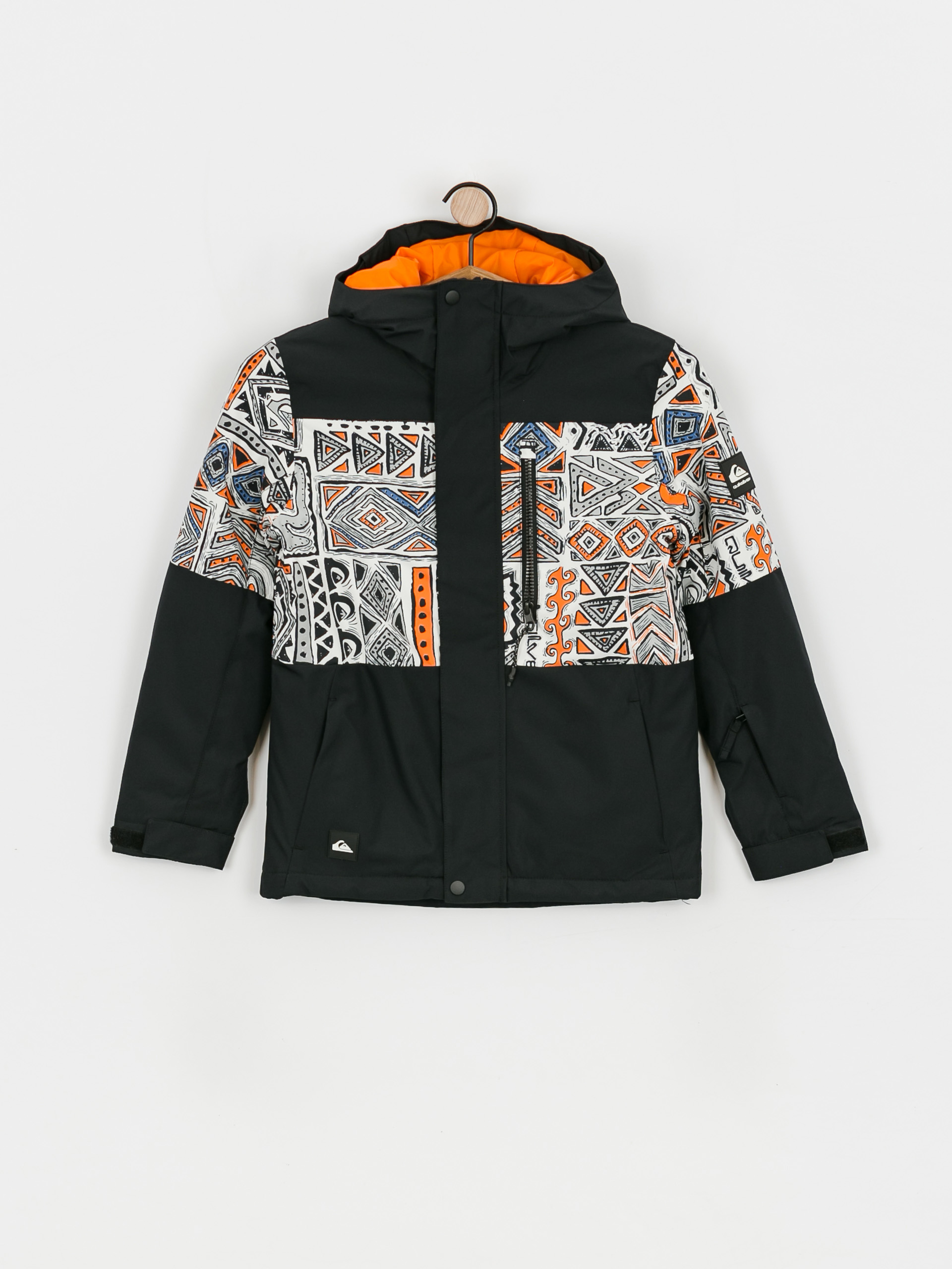 Quiksilver Mission Printed Block JR Snowboardjacke (russet orange big tribe)