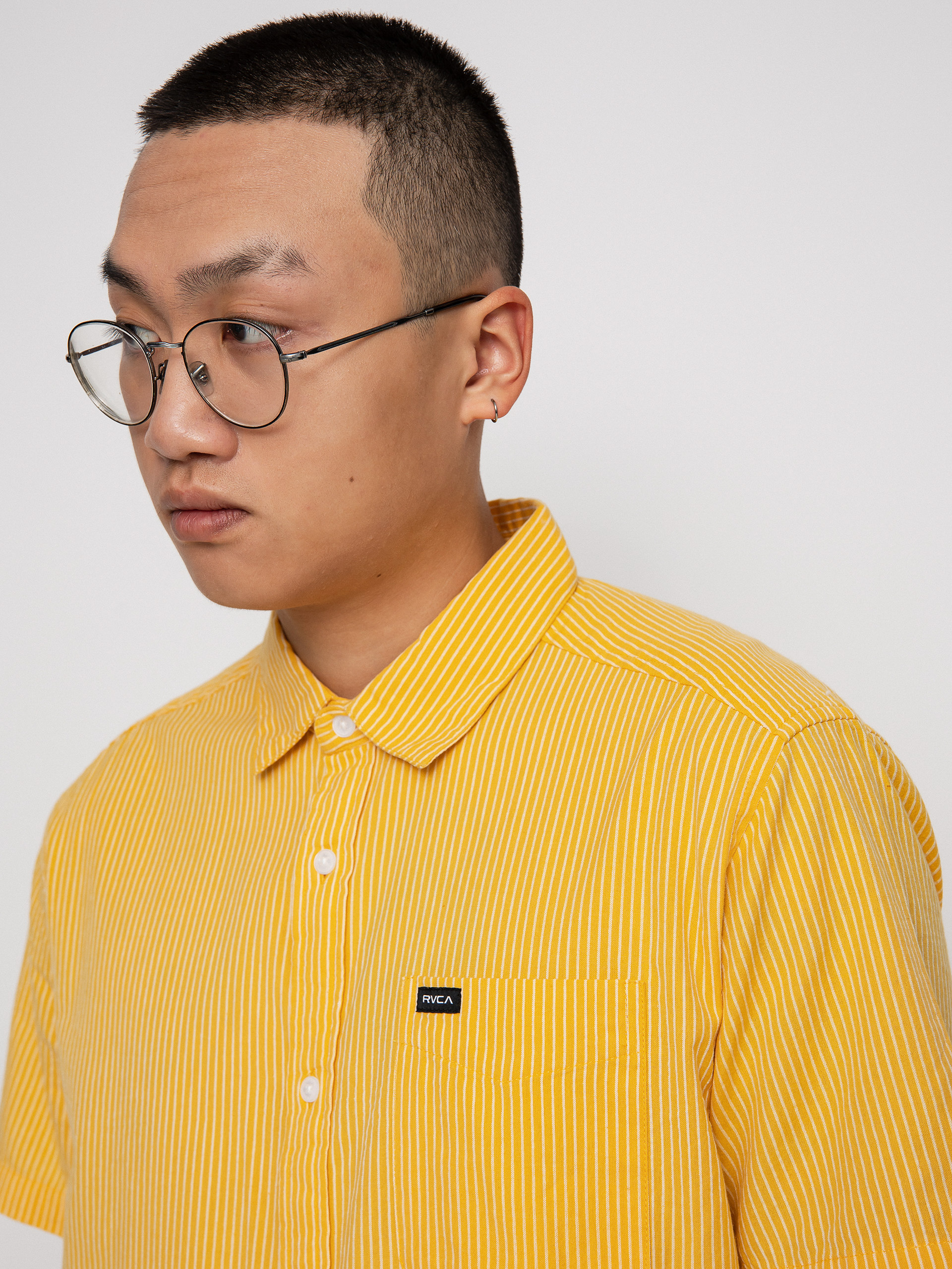 RVCA Endless Seersucker Hemd (vintage gold)