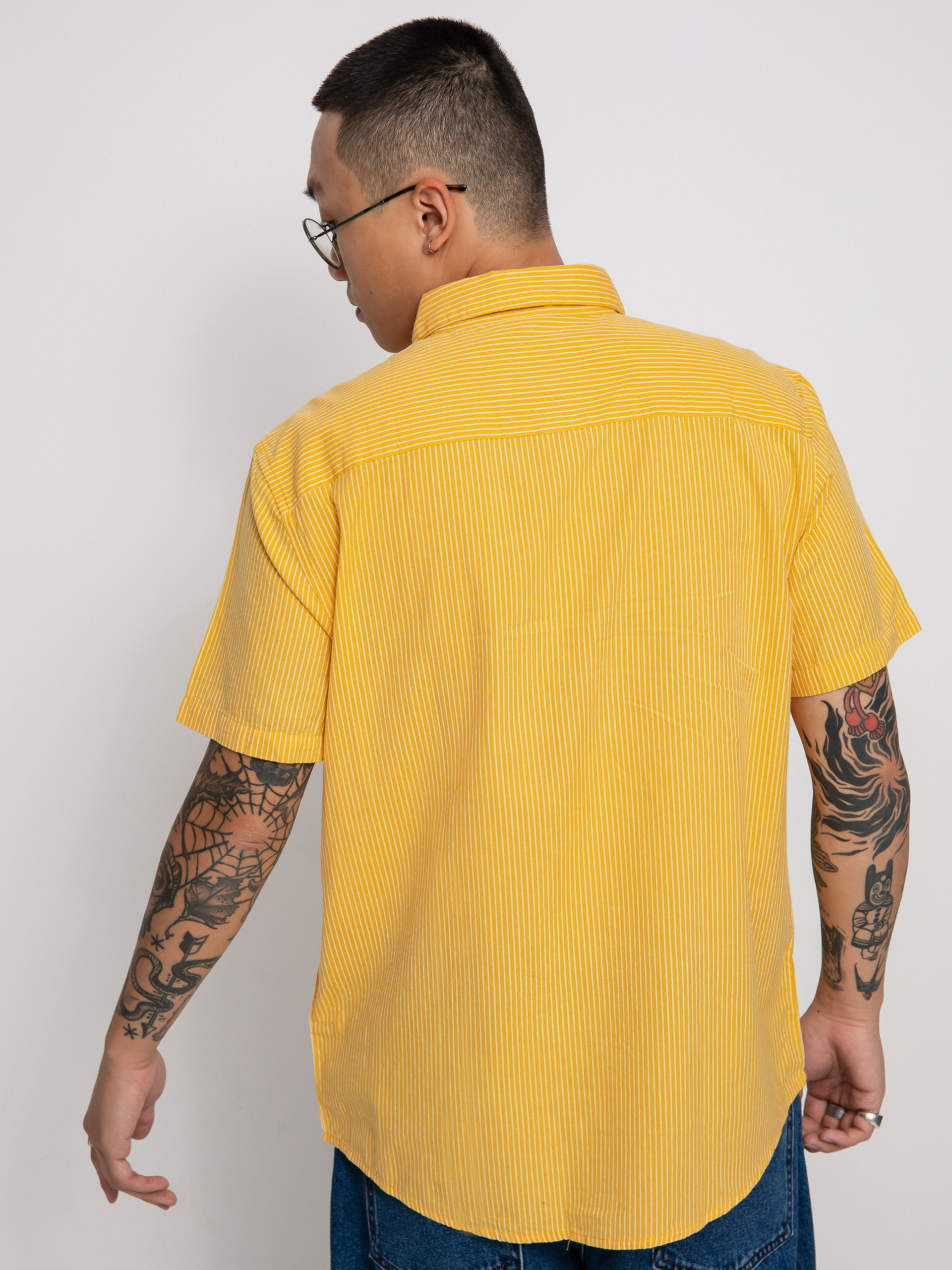 RVCA Endless Seersucker Hemd (vintage gold)