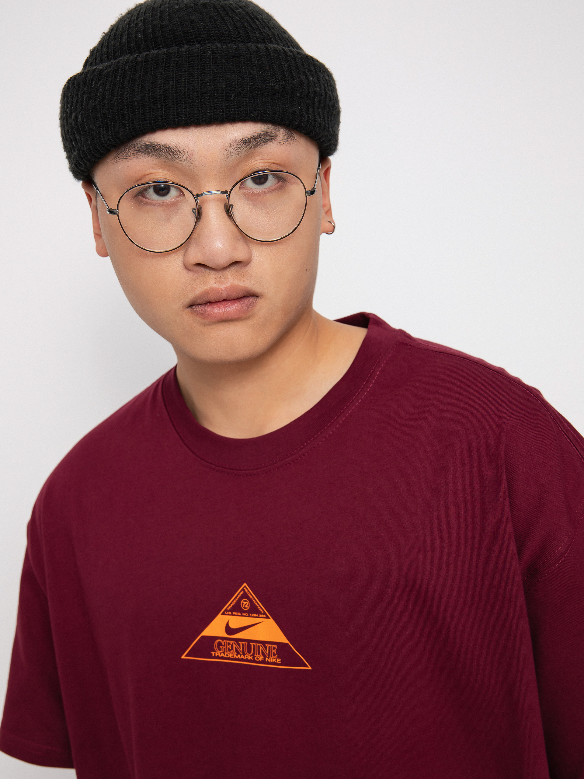 dark beetroot nike shirt