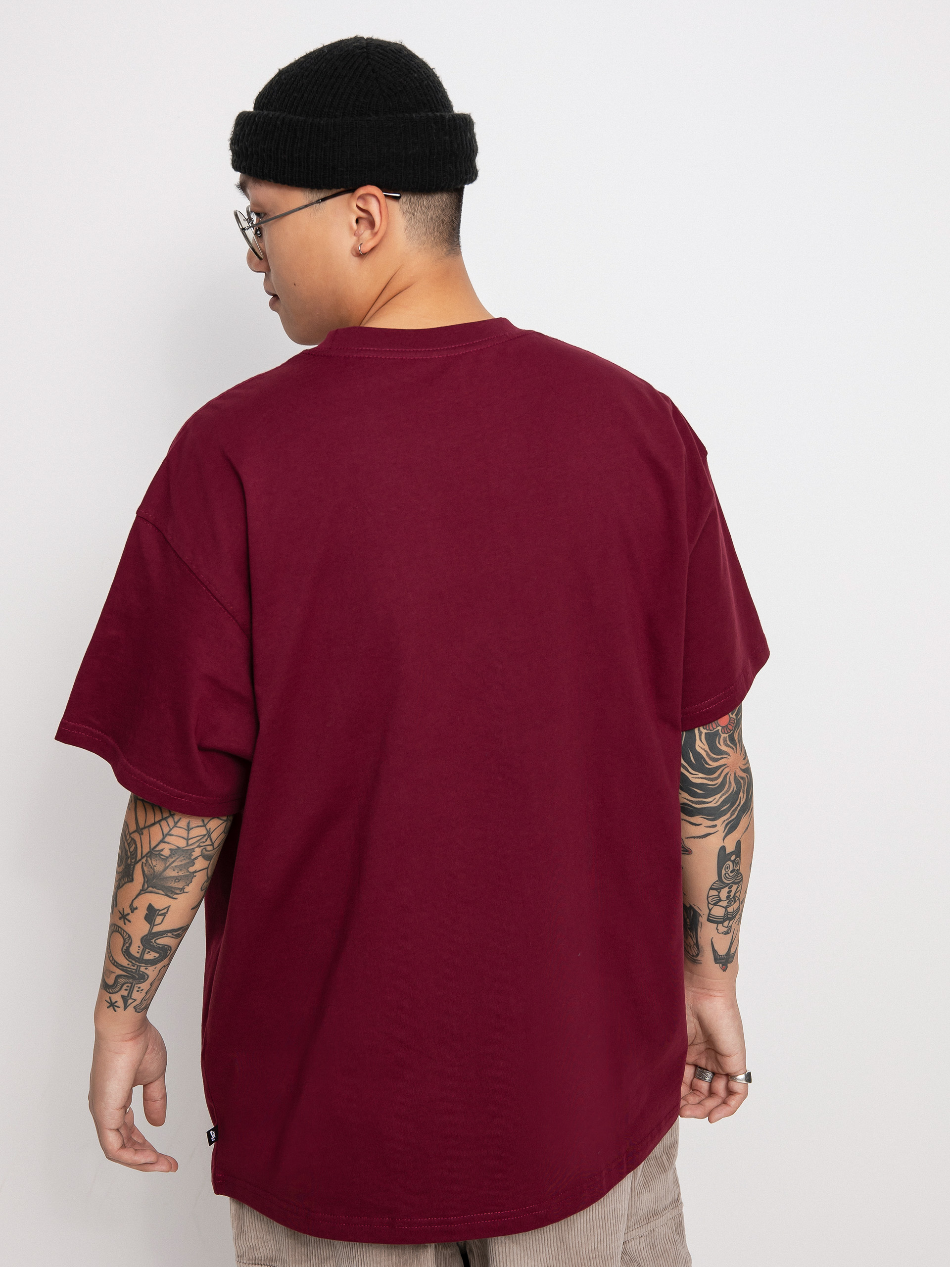 dark beetroot nike shirt