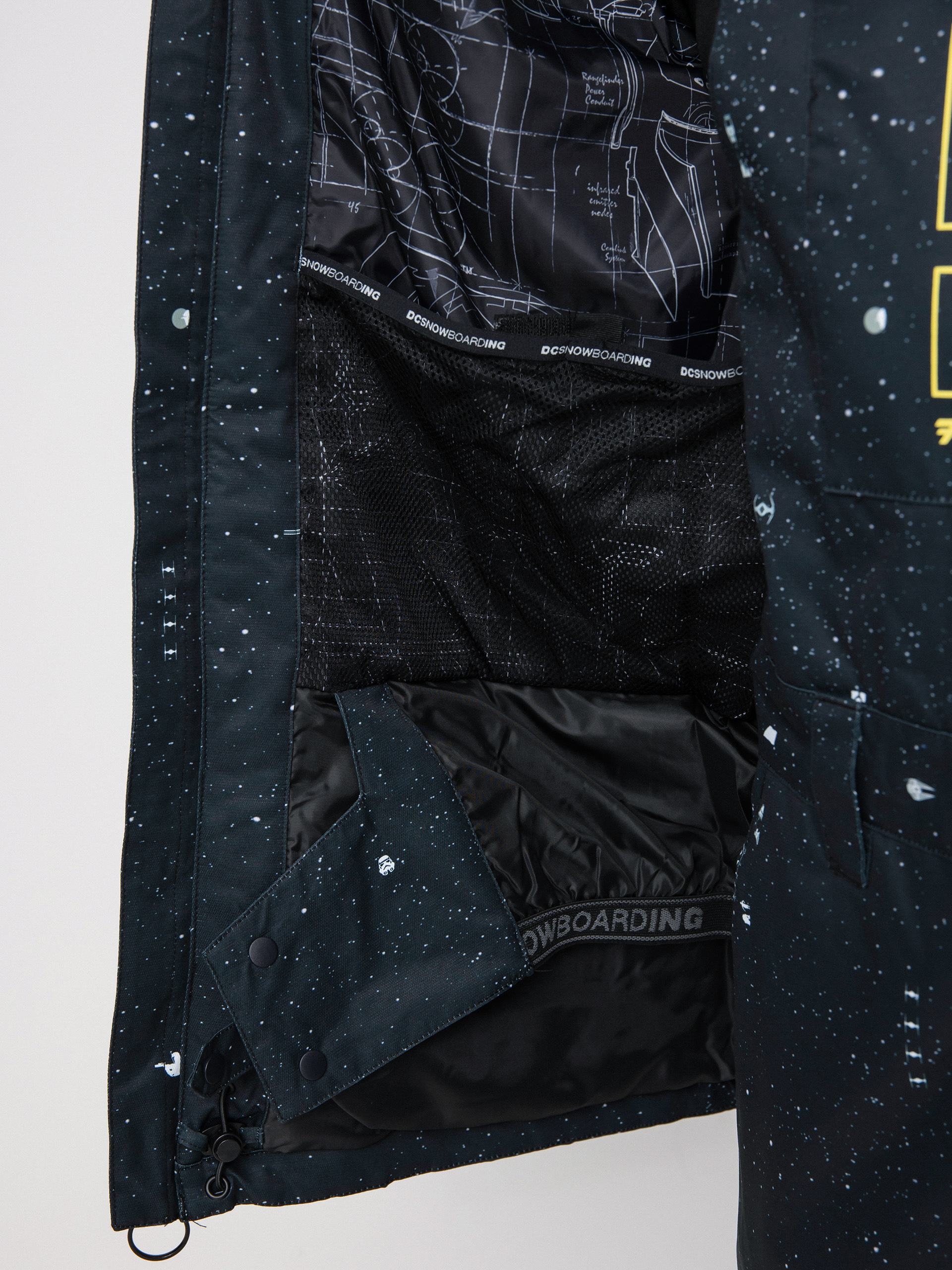 Mens DC X Star Wars Defy Snowboard jacket (black/yellow)