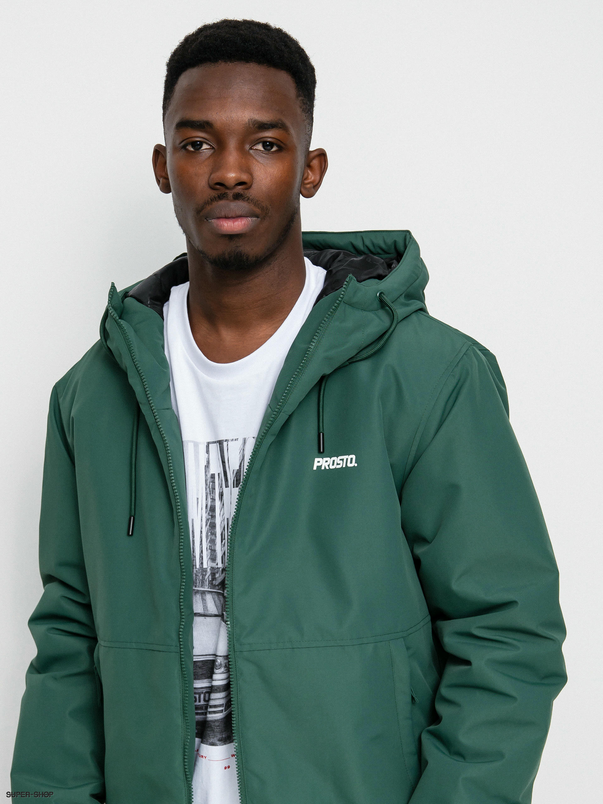 green winter bomber jacket