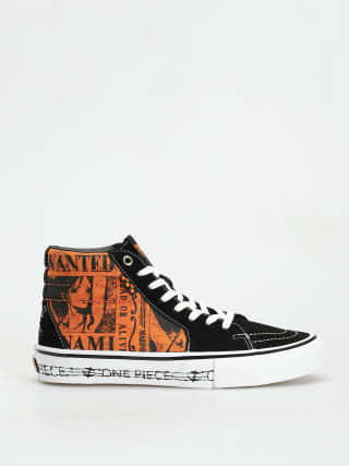 Vans X One Piece Skate Sk8 Hi Shoes (wanted nami orange)