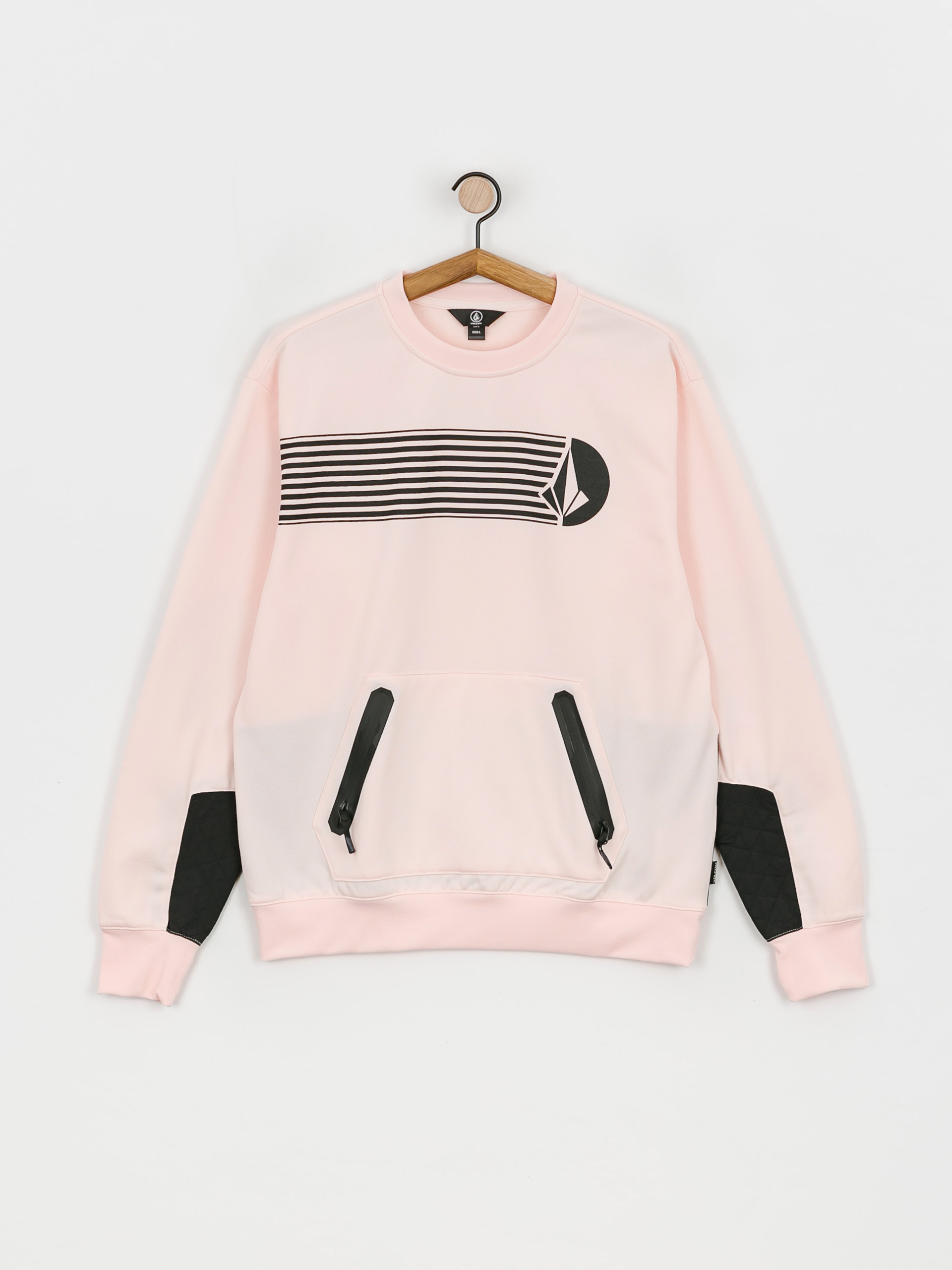 Mens Volcom Let It Storm Crew Active sweatshirt (party pink)