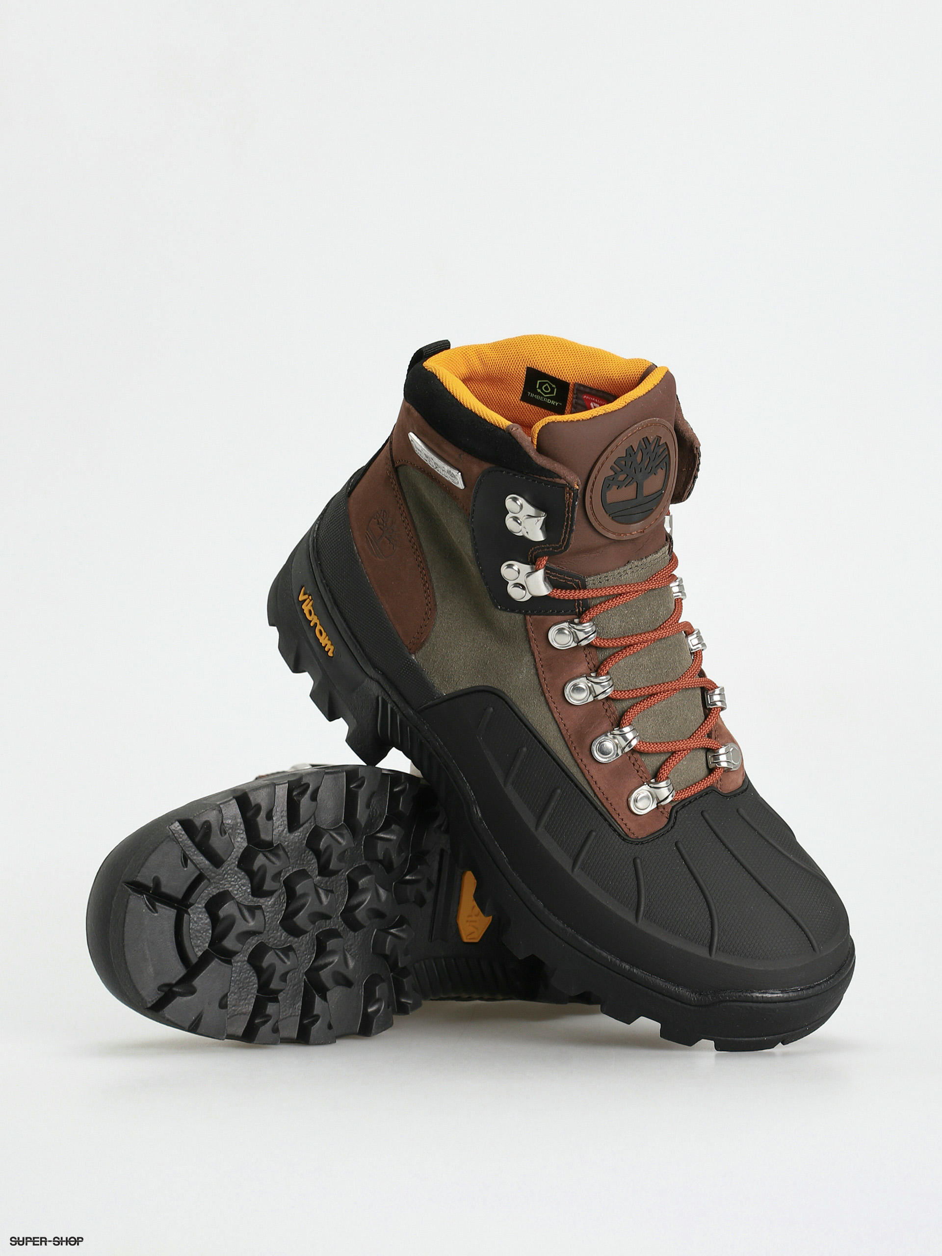 promoción Multitud Mujer joven Timberland Vibram Euro Hiker Wp Shoes (dark brown nubuck)
