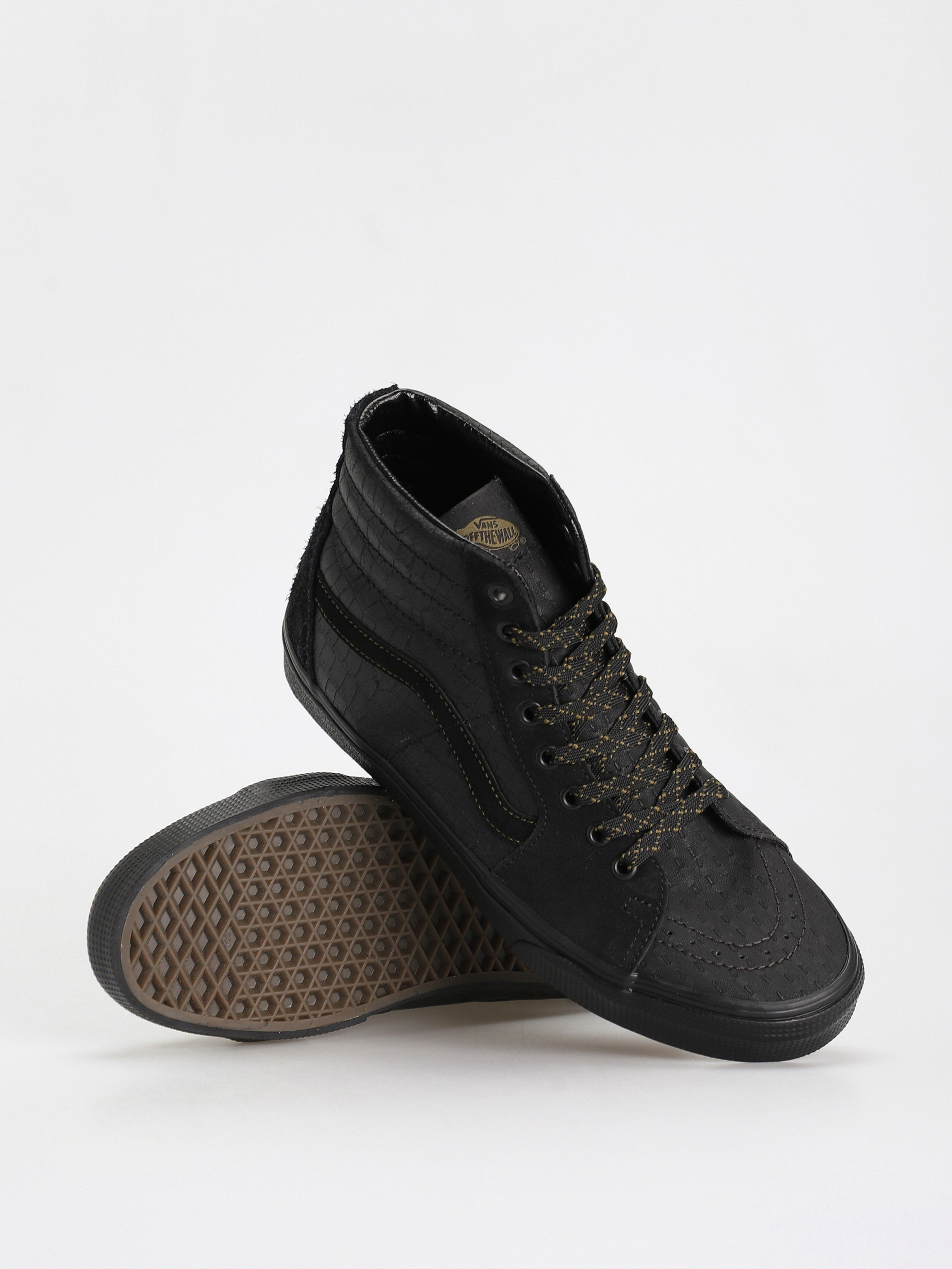 Vans Sk8 Hi Shoes (mono patchwork blackout)