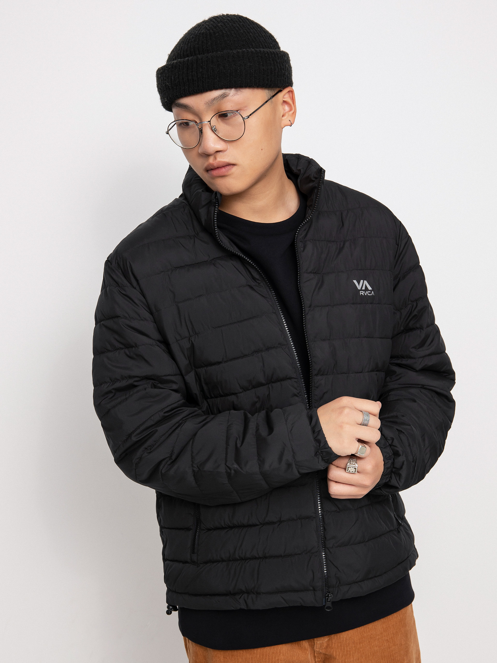 Black Rvca Puffer Parka RVCA Packable Puffa Jacket Black (black 2)