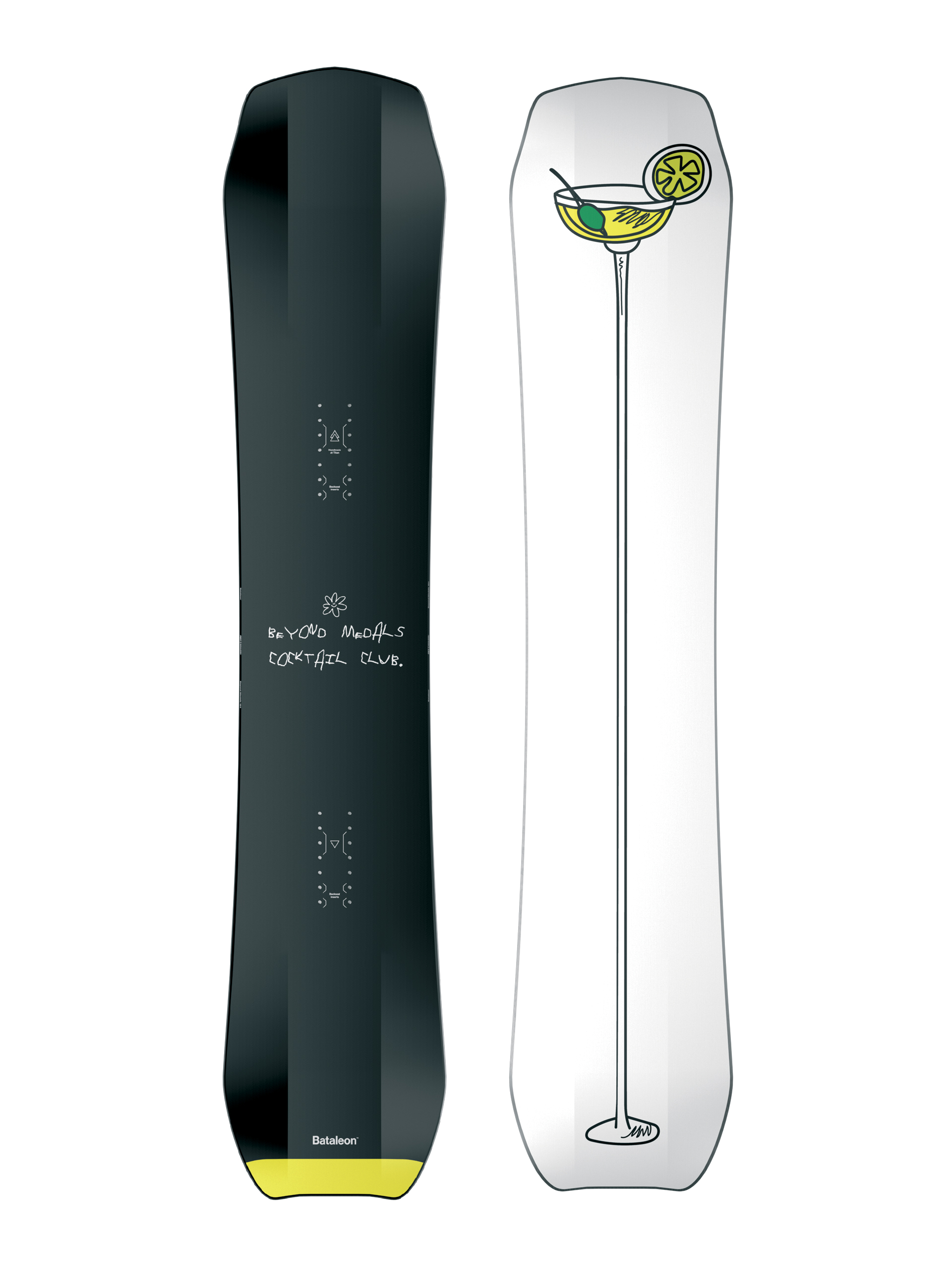 Bataleon Whatever X Beyond Medals Snowboard - white, yellow, black