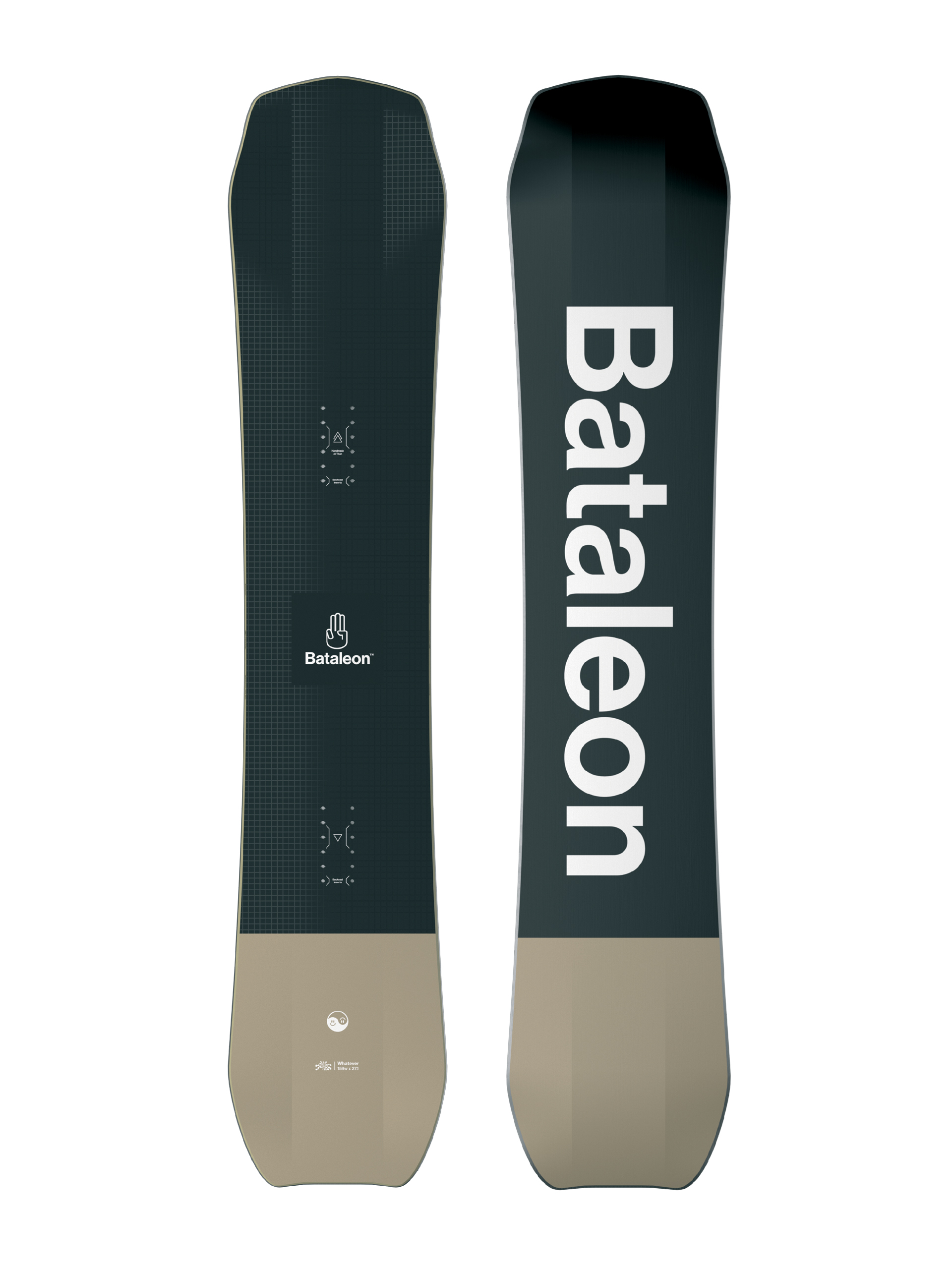 Mens Bataleon Whatever Snowboard (black/white/natural)