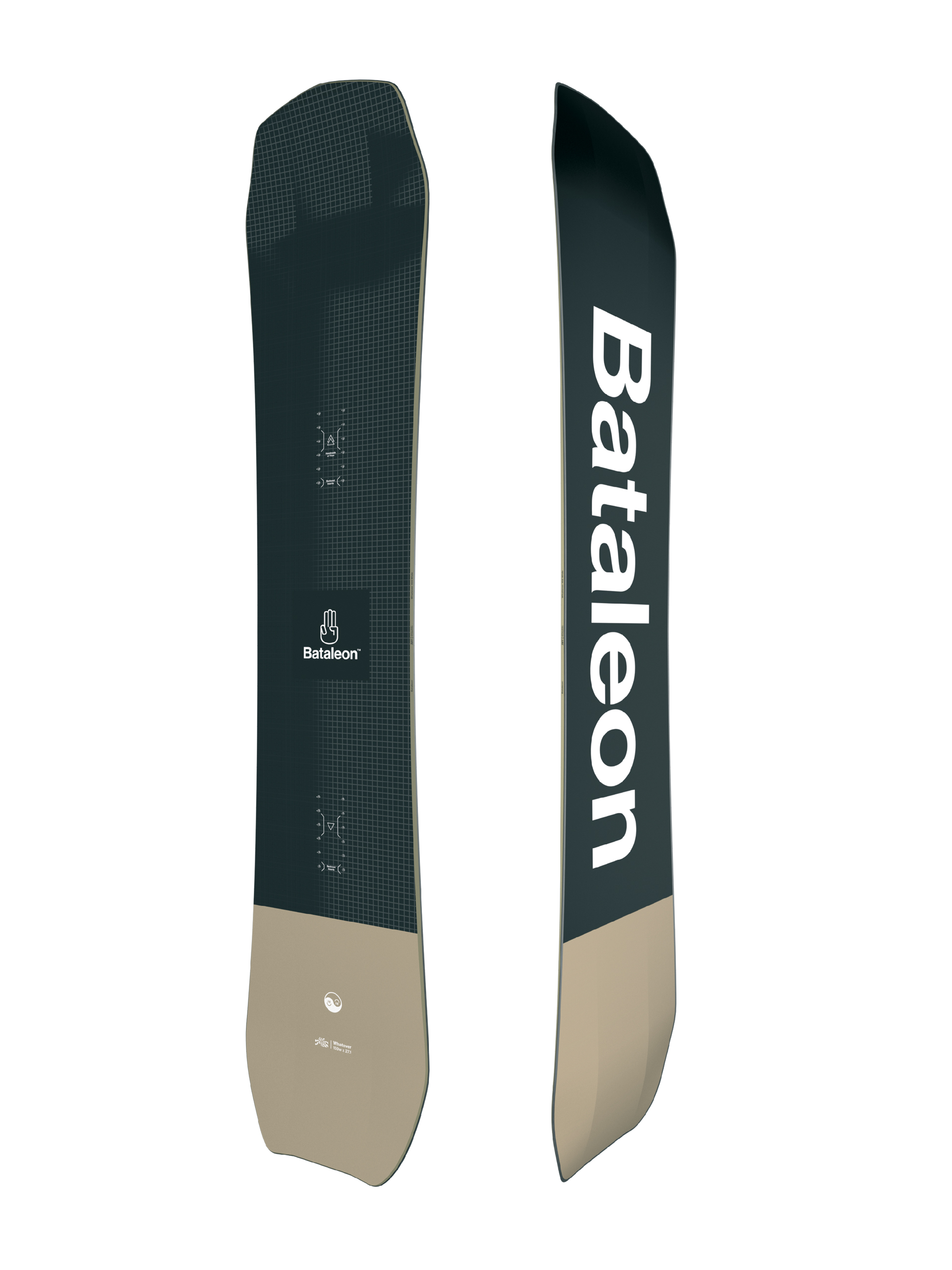 Mens Bataleon Whatever Snowboard (black/white/natural)
