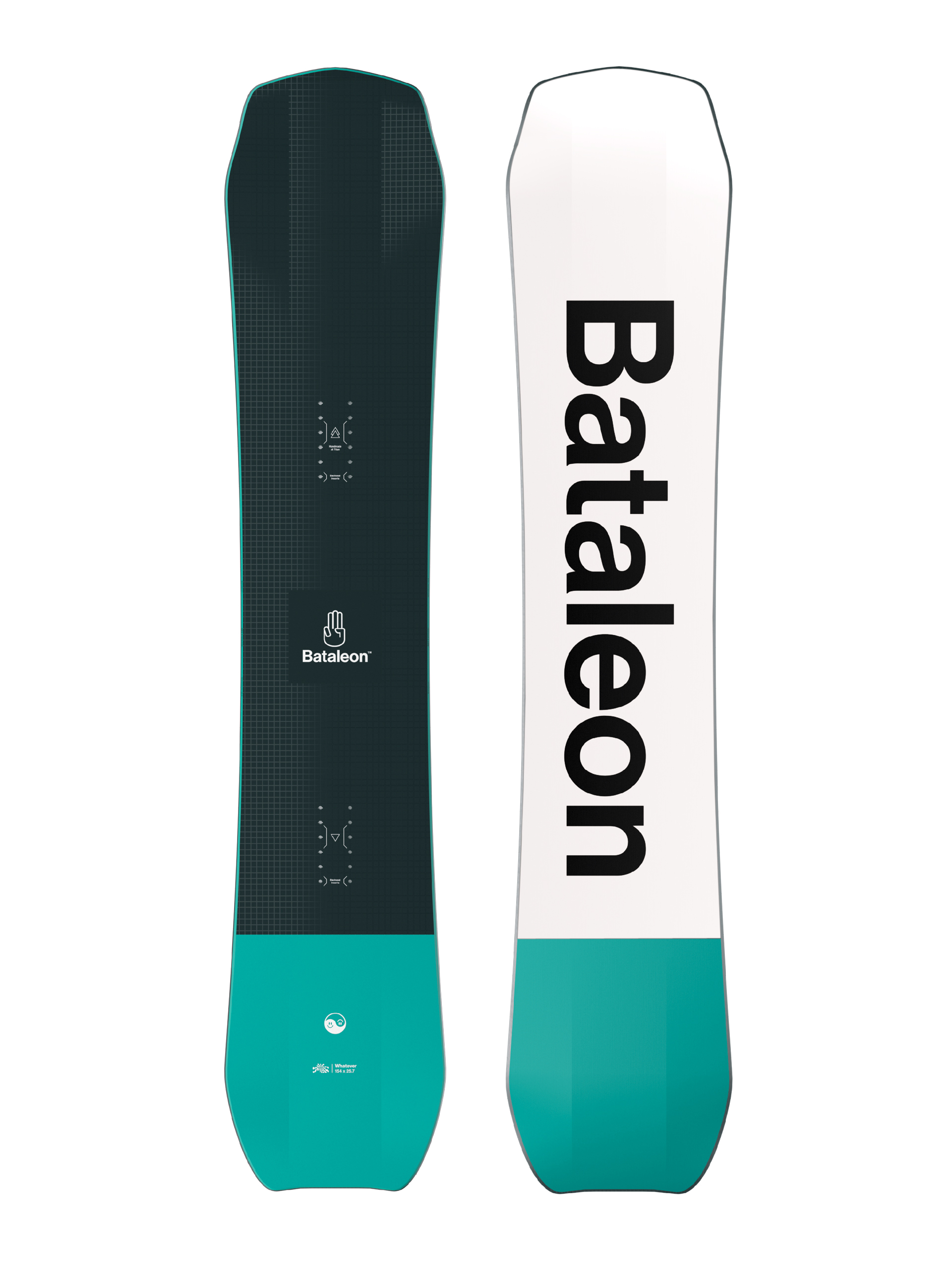 Mens Bataleon Whatever Snowboard (white/black/green)
