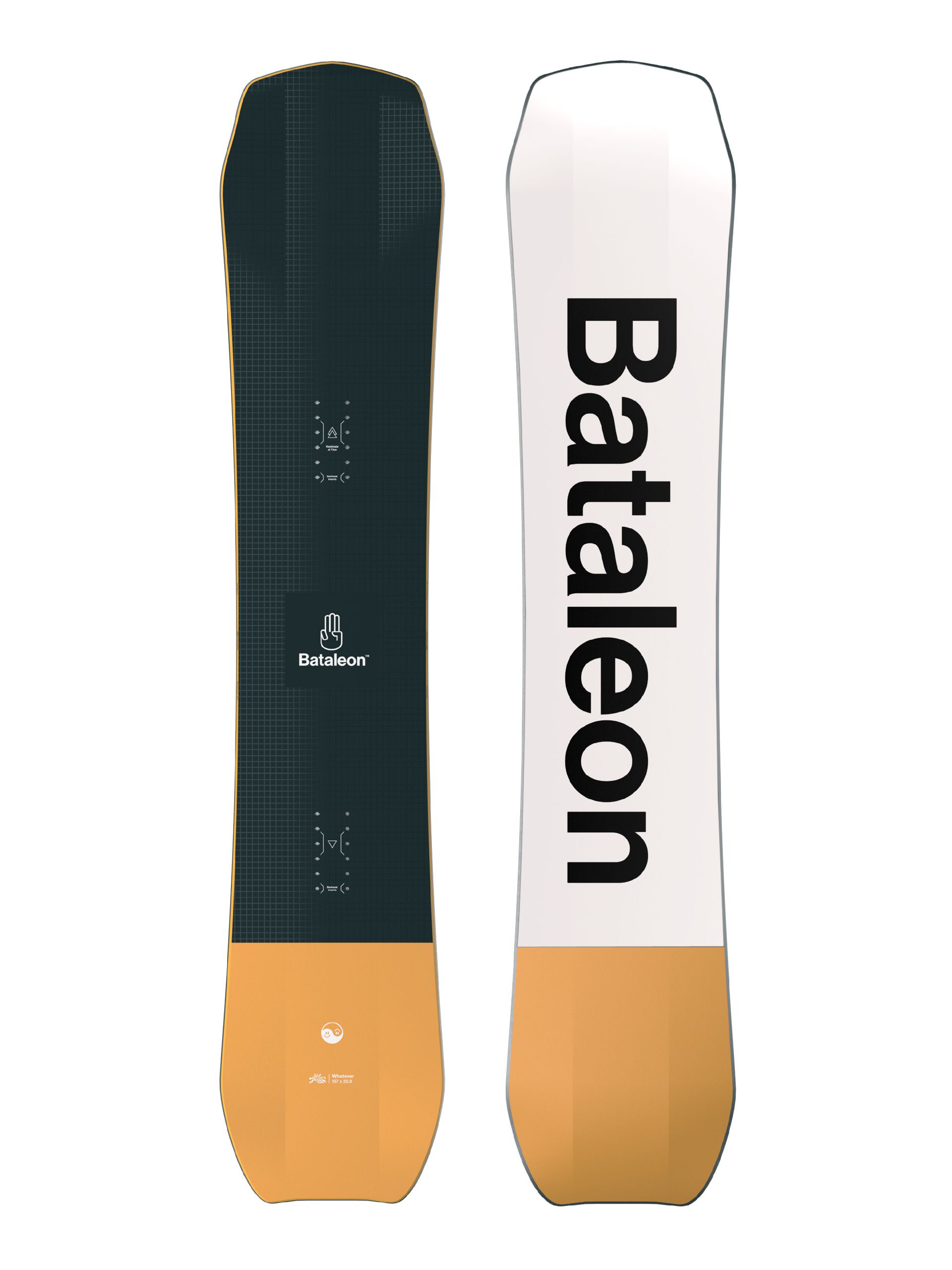 Mens Bataleon Whatever Snowboard (white/black/orange)