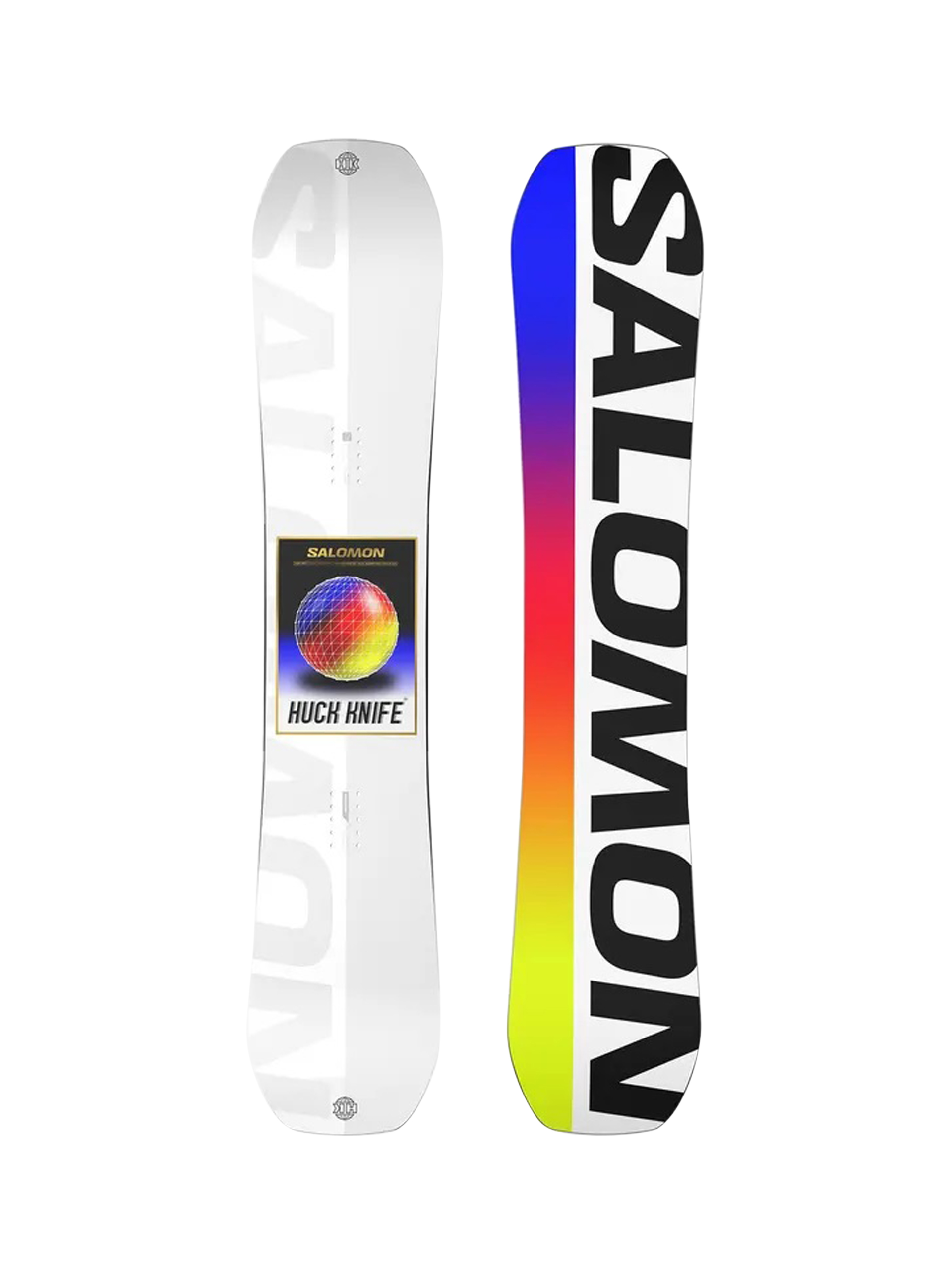 Mens Salomon Huck Knife Snowboard (white/black/assorted)