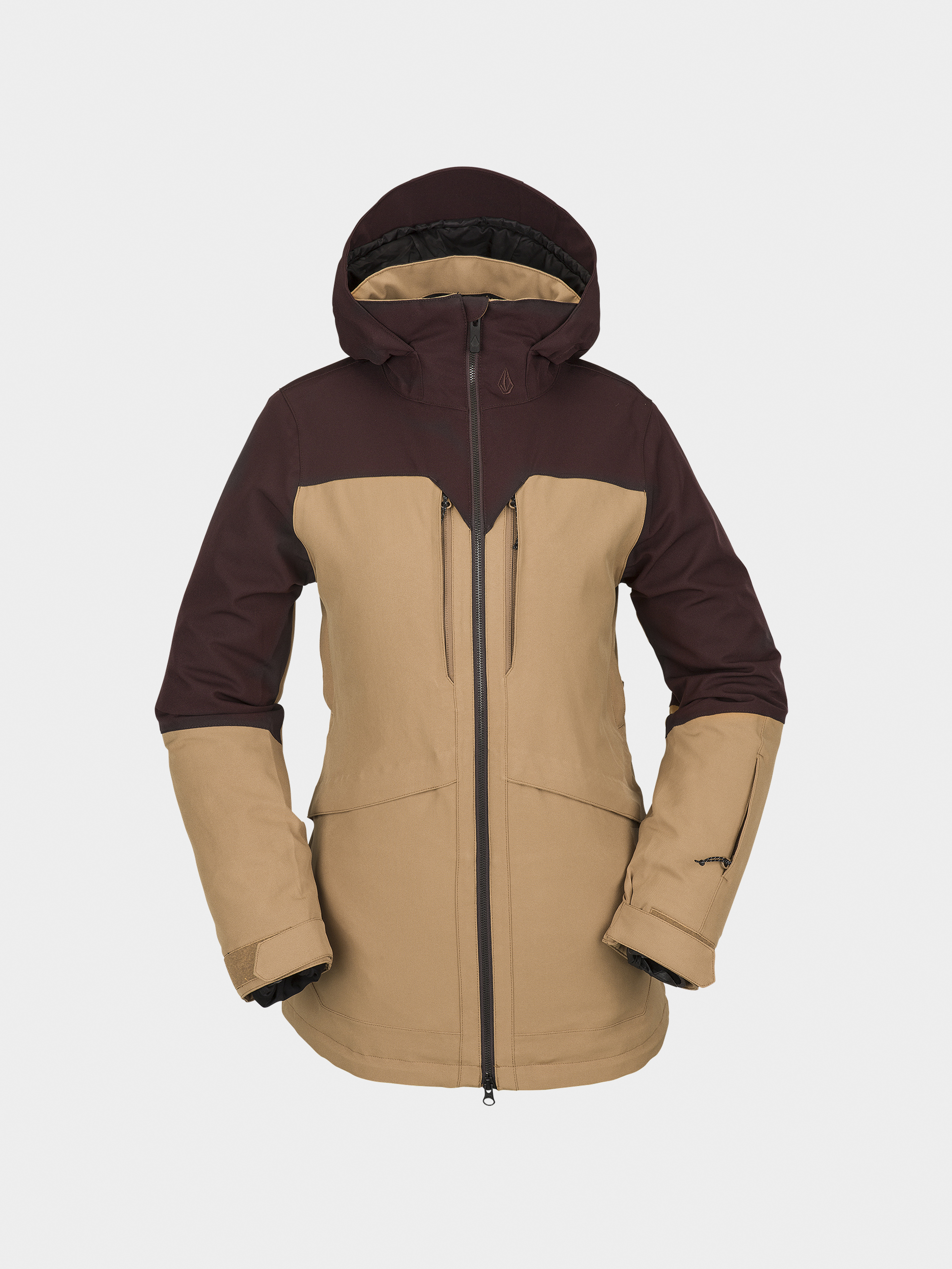 Damen Volcom Shelter 3D Stretch Snowboardjacke (caramel)