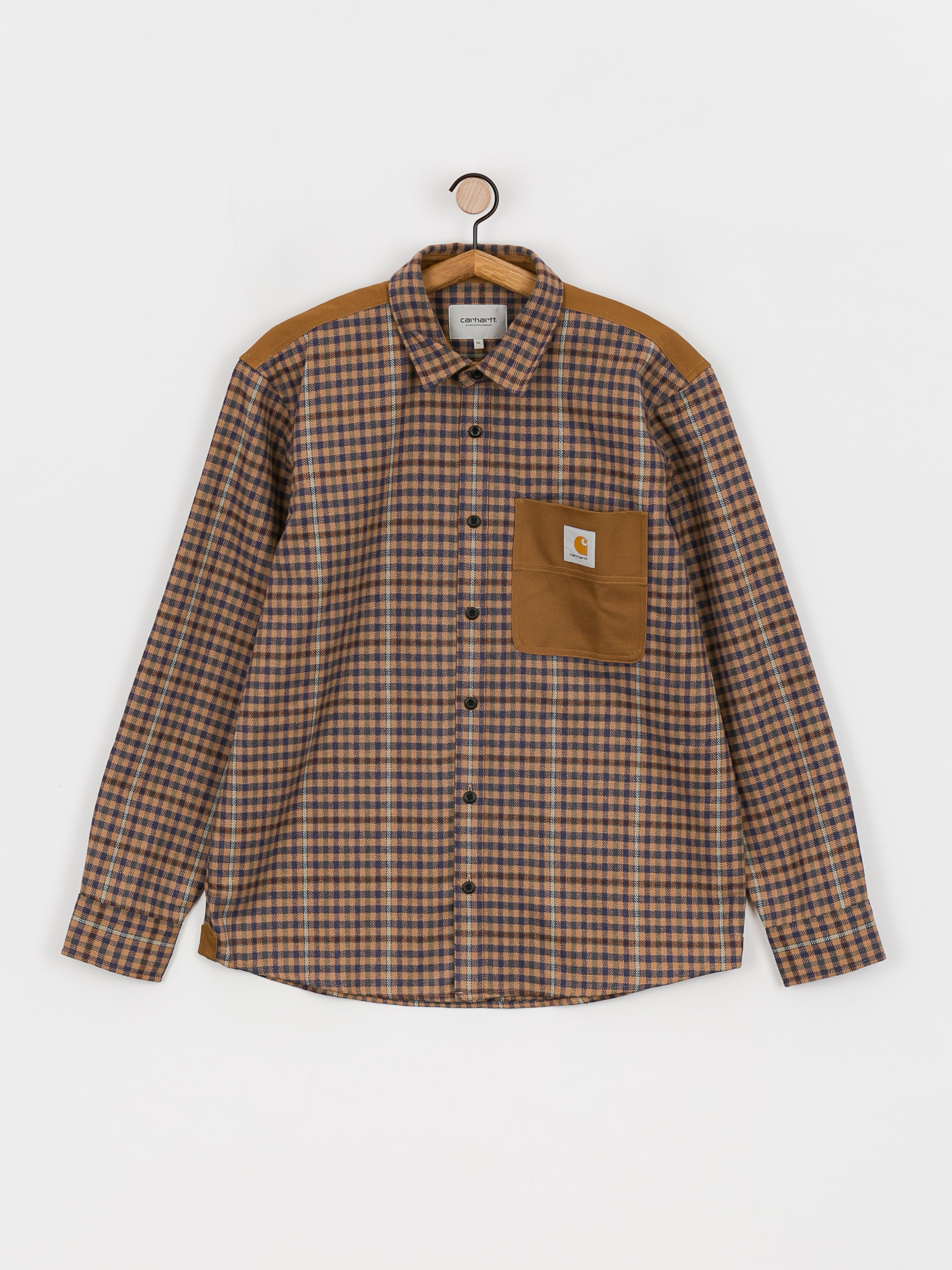 Carhartt WIP Asher Shirt (asher check/jasper/hamilton brown)