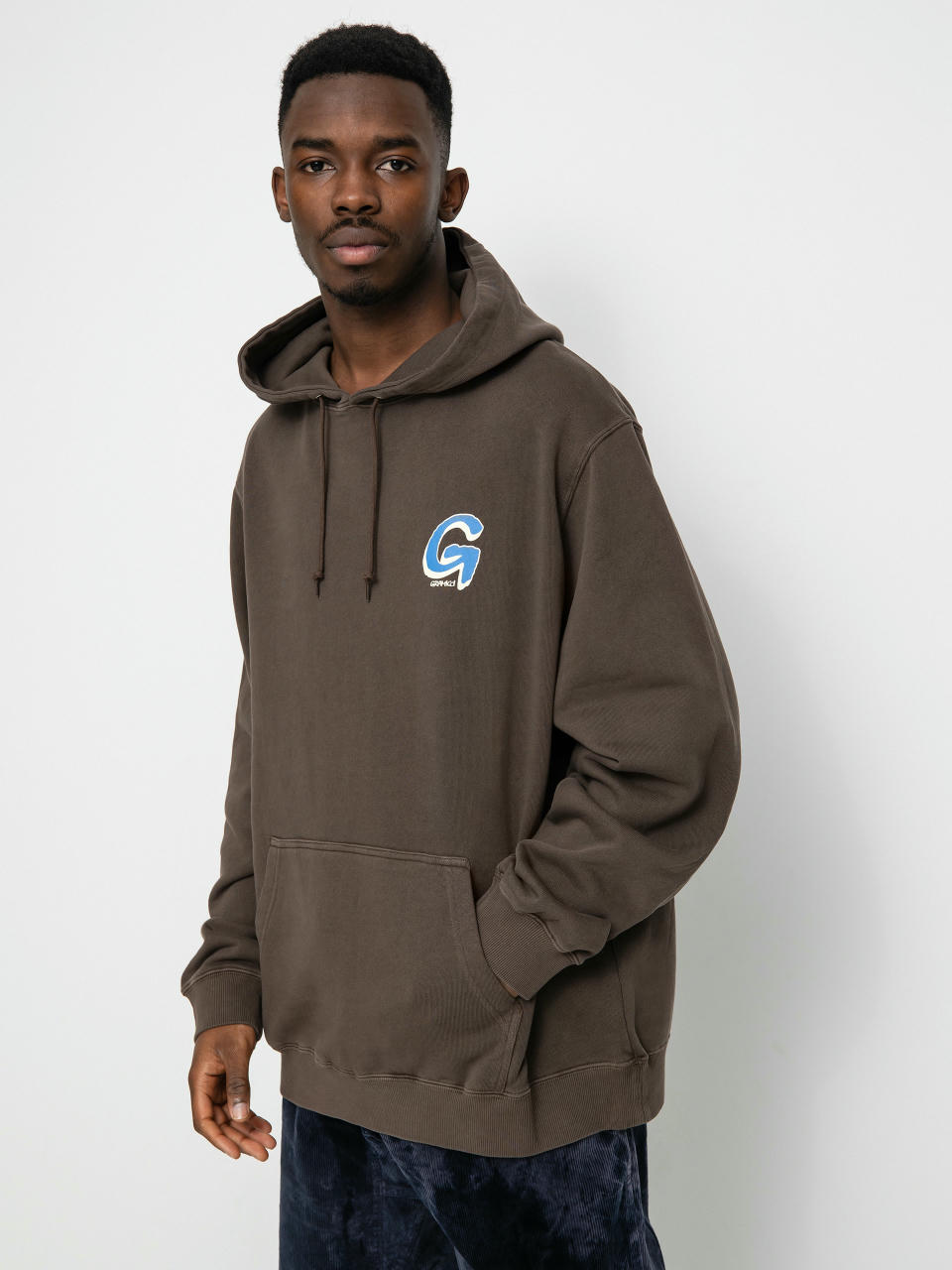 Gramicci Big G Logo HD Hoodie (brown pigment)