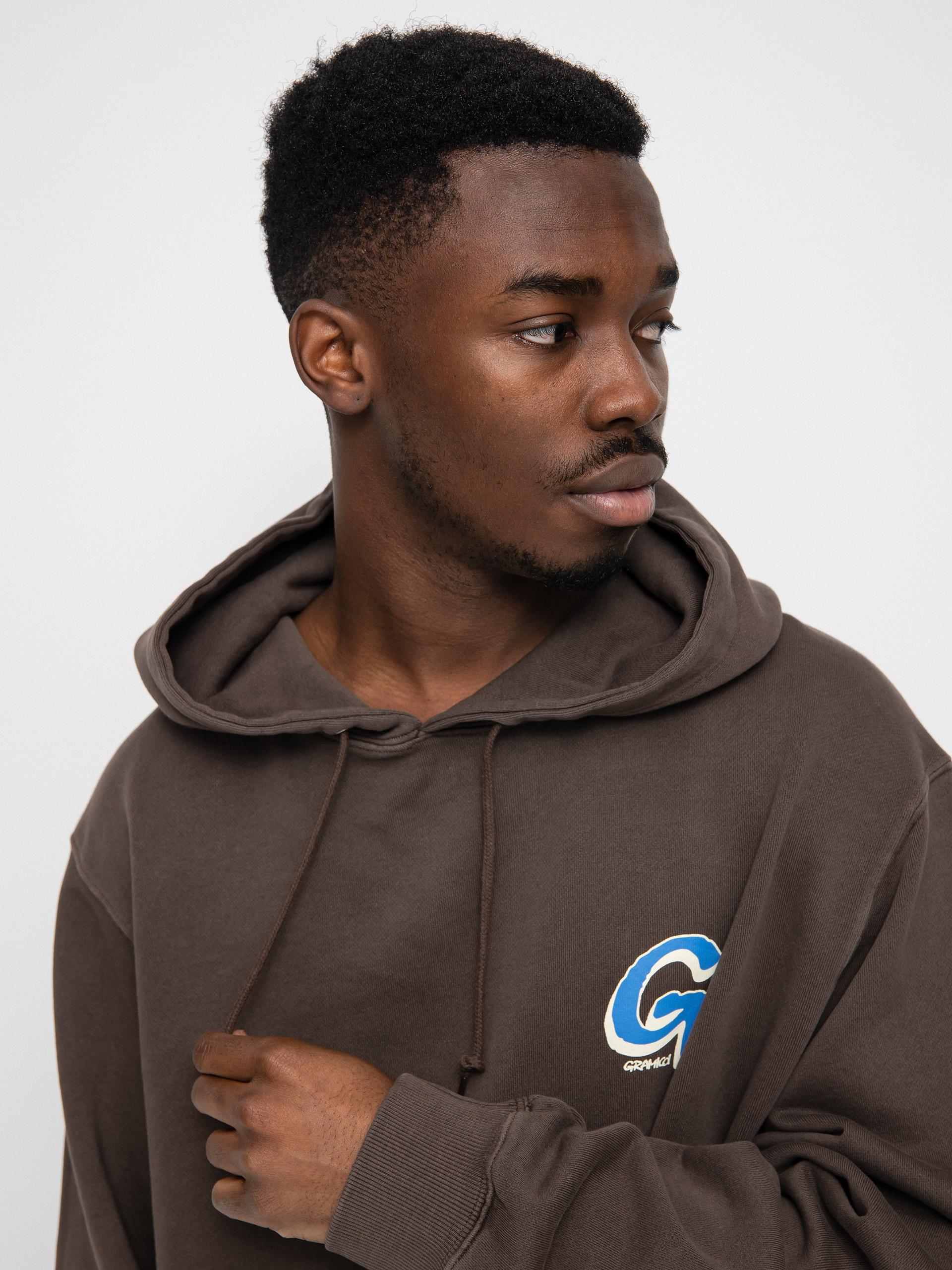 Gramicci Big G Logo HD Hoodie (brown pigment)