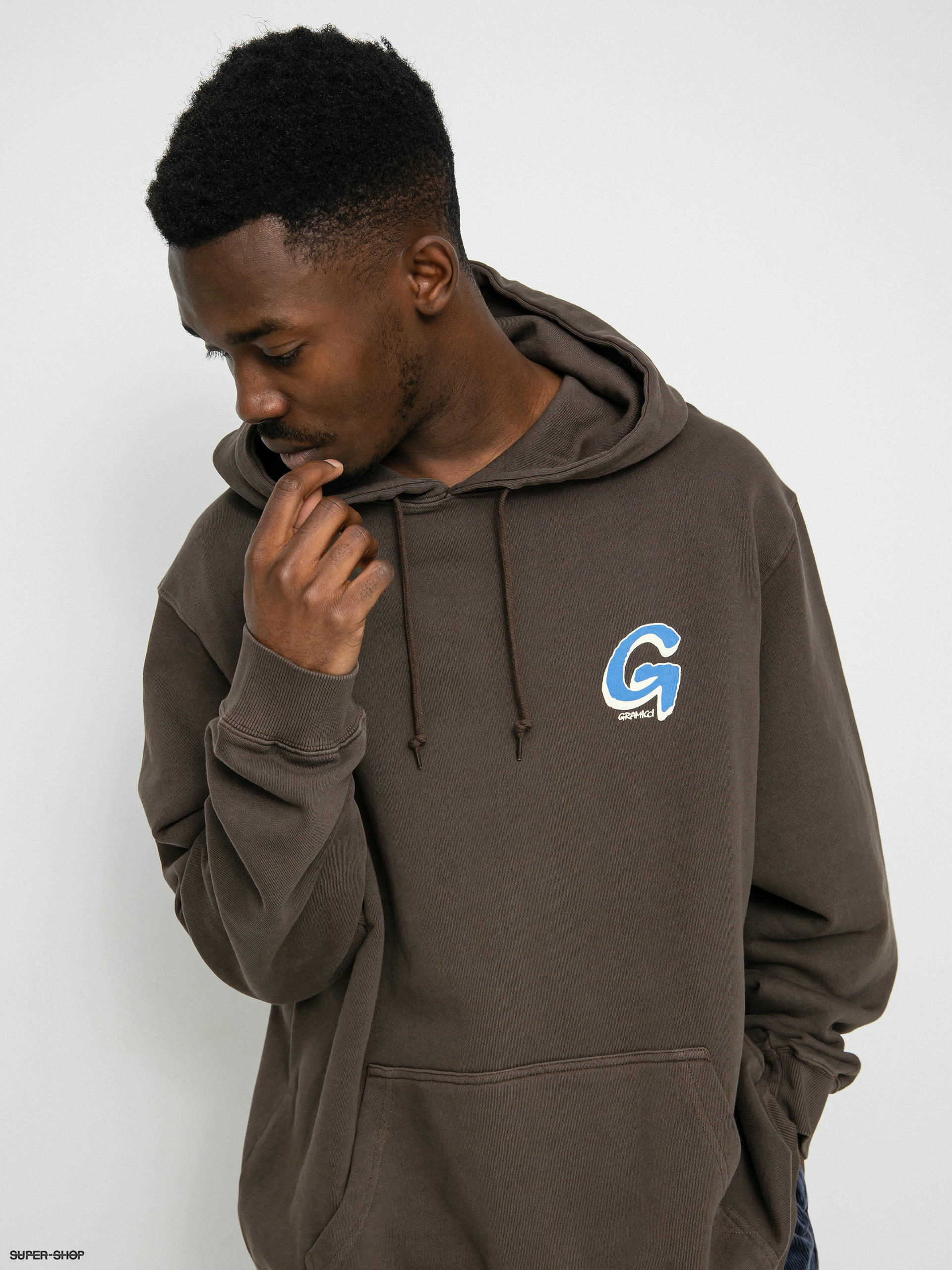 Gramicci Big G Logo HD Hoodie (brown pigment)