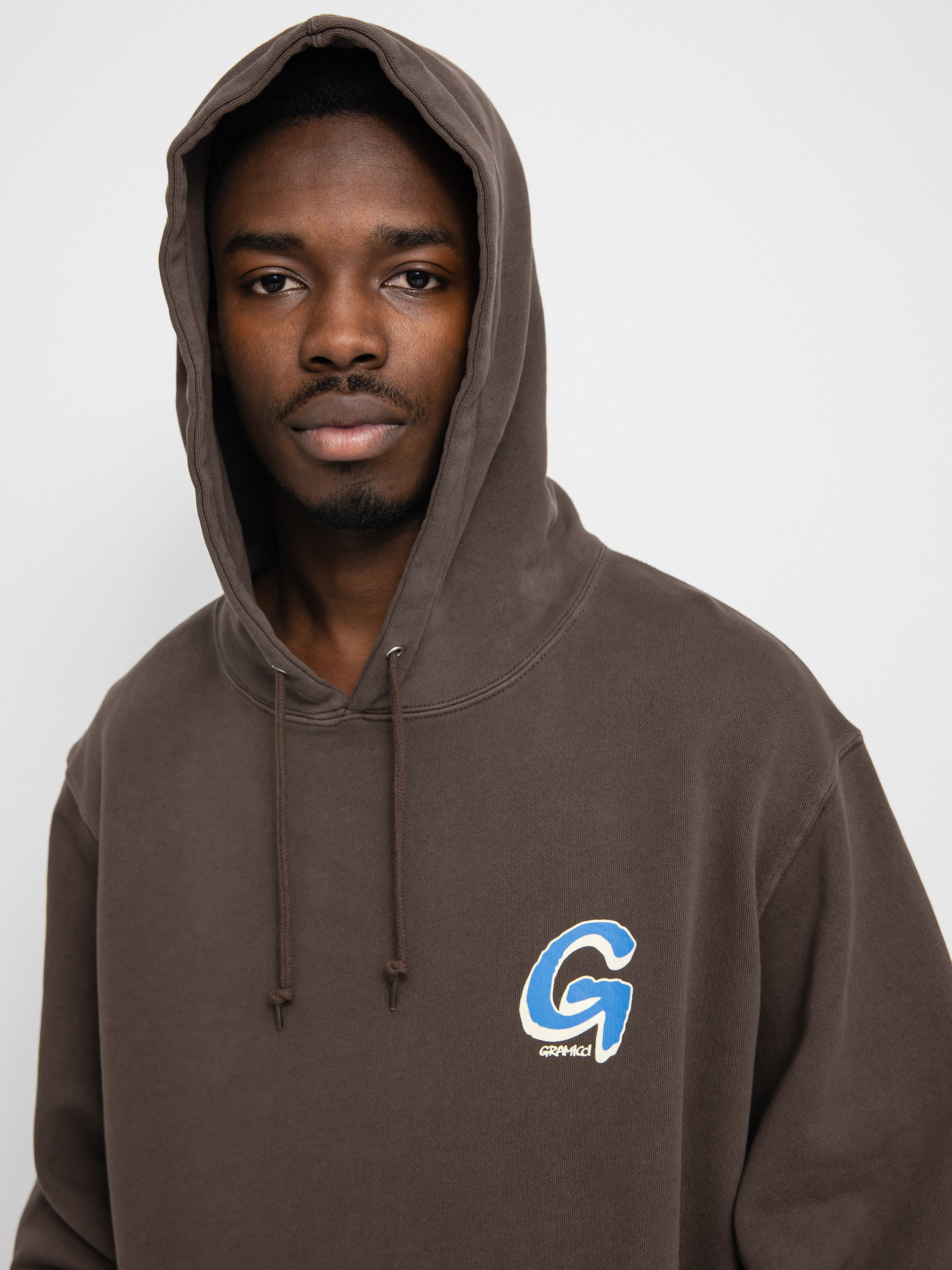 Gramicci Big G Logo HD Hoodie (brown pigment)