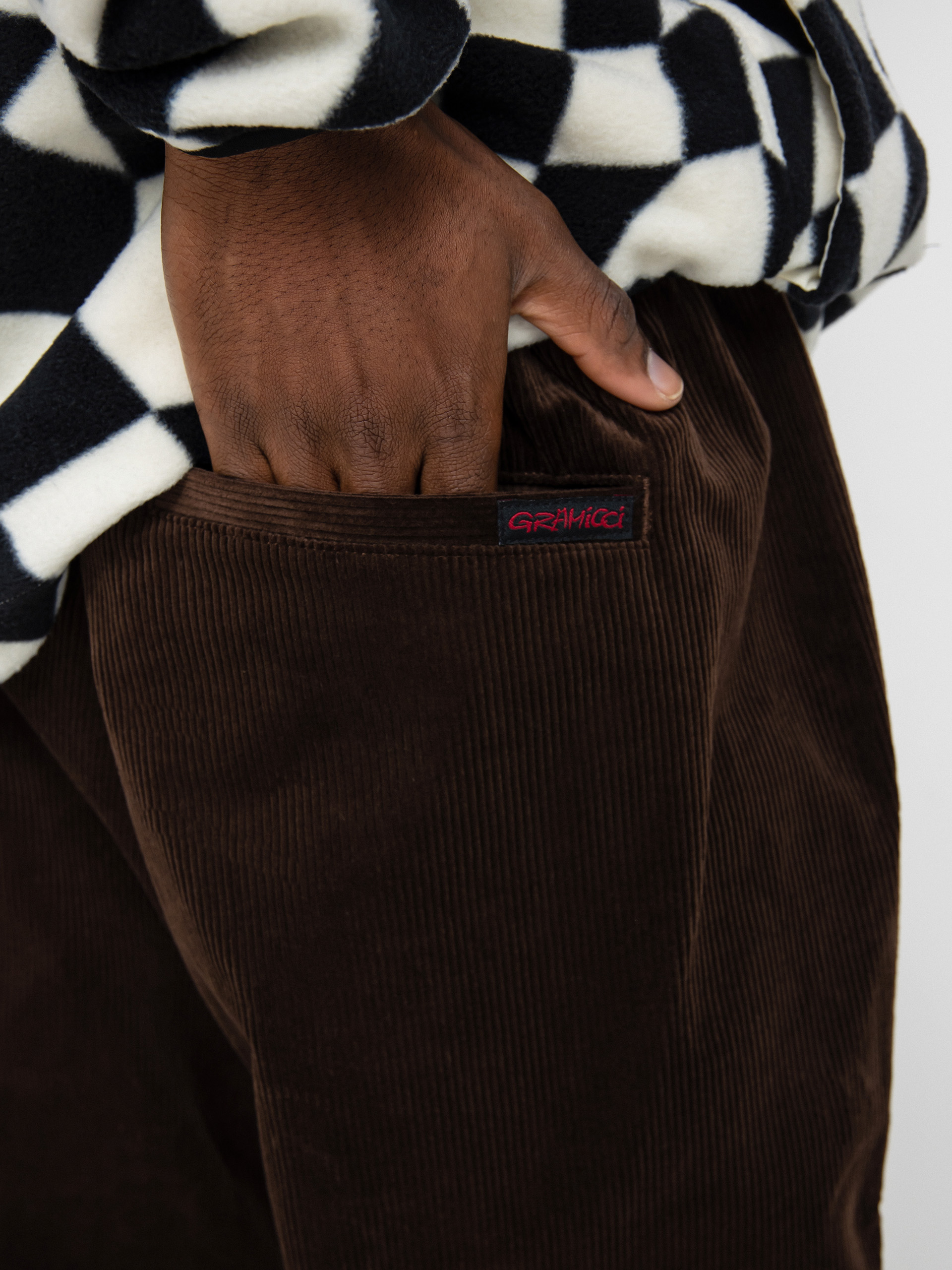 Gramicci Corduroy Loose Tapered Pants (dark brown)