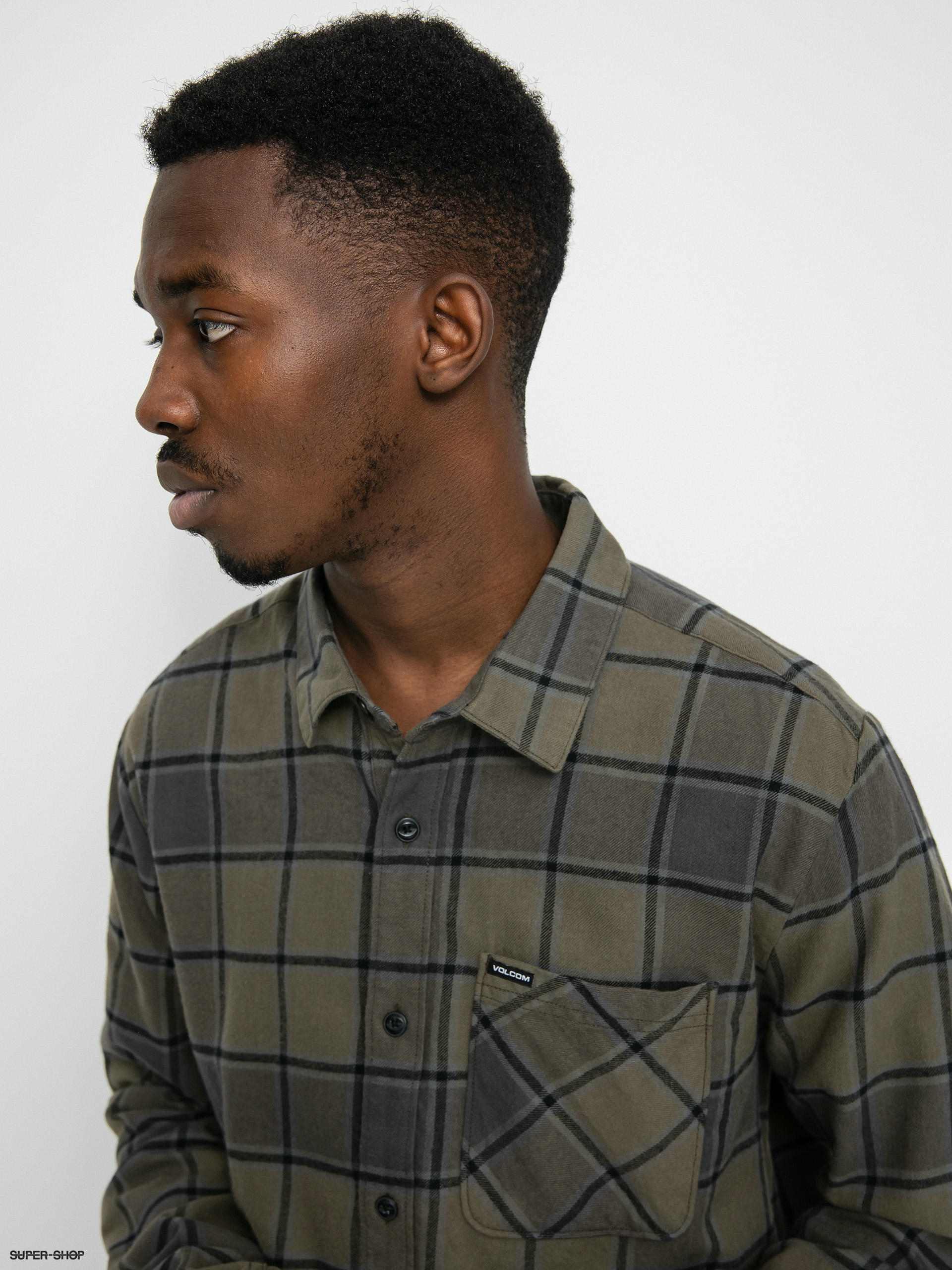 Volcom Caden Plaid Ls Shirt (military)