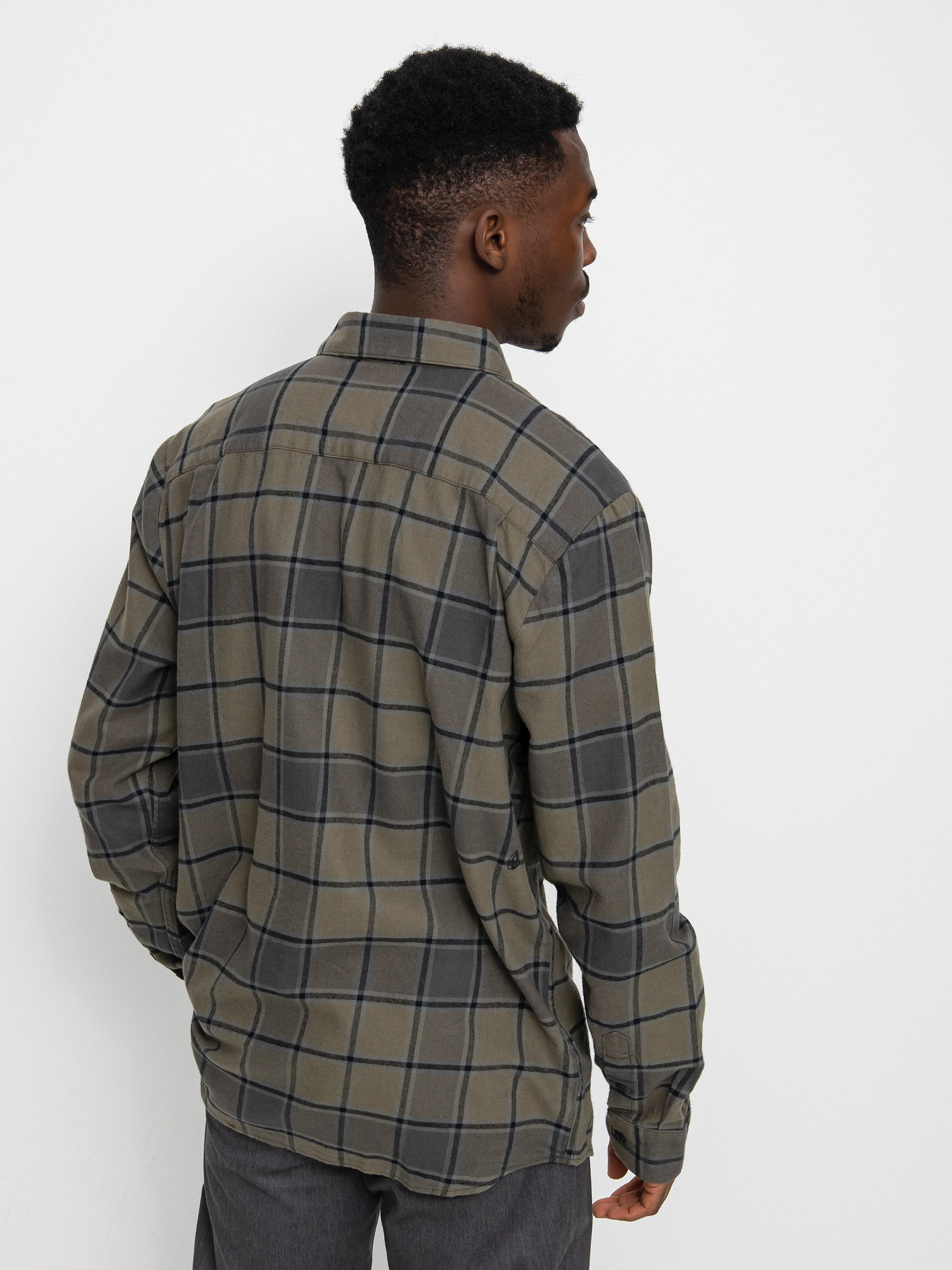 Volcom Caden Plaid Long Sleeve Shirt Blueberry