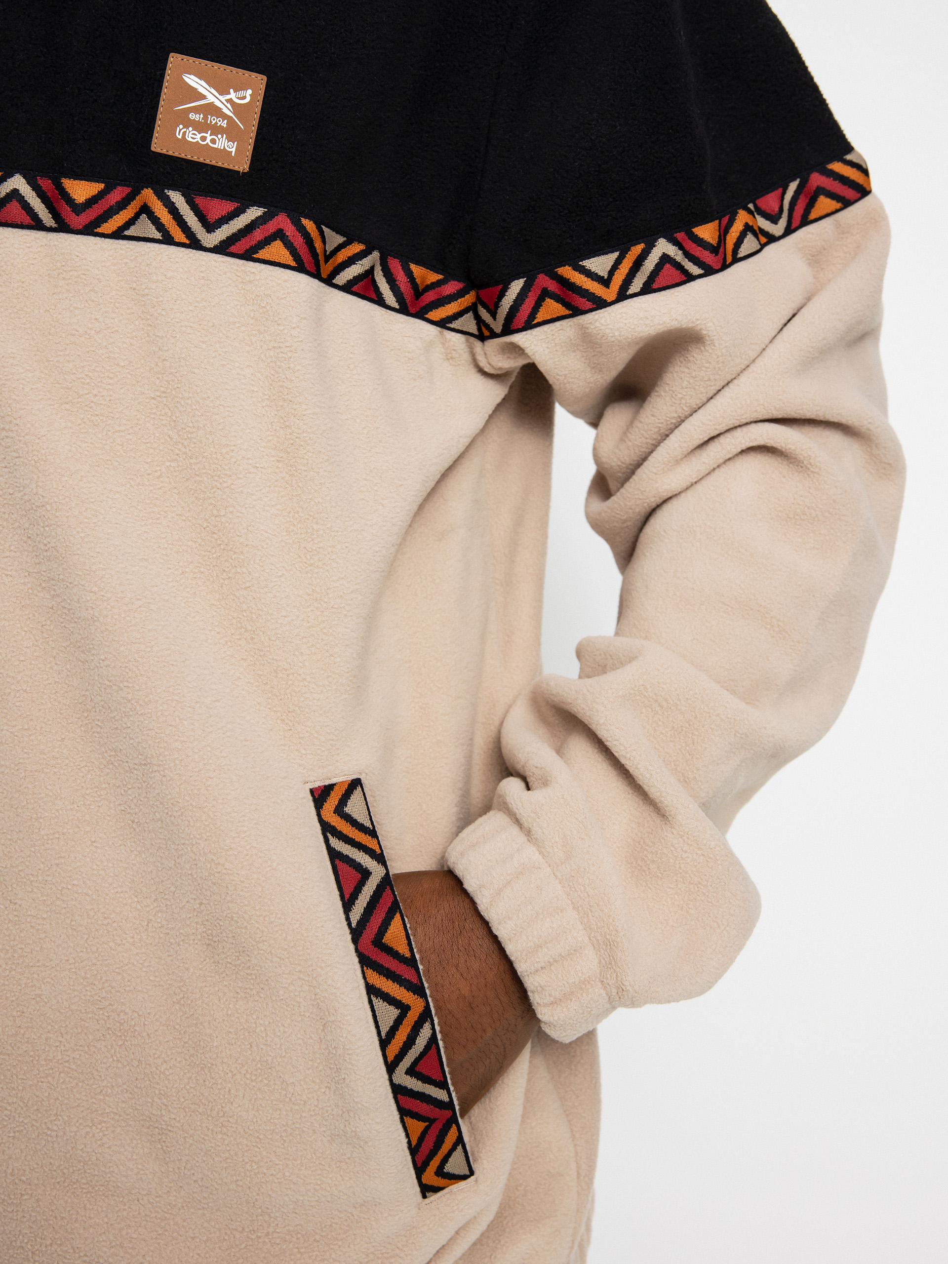 Mens Iriedaily Monte Noe Troyer Fleece  (khaki)