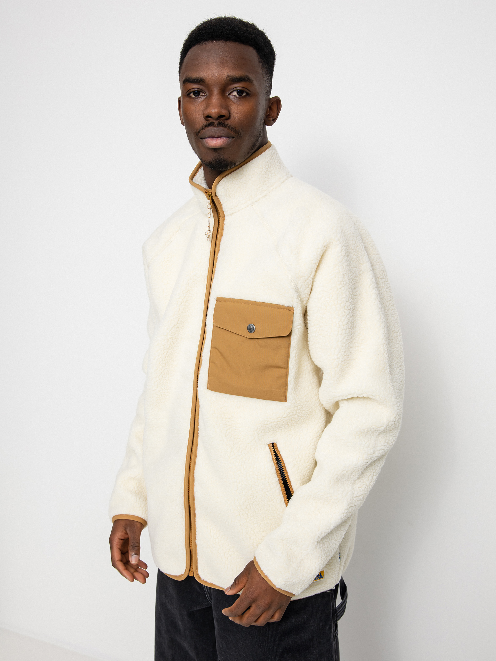 Mens Fjallraven Vardag Pile Fleece (chalk white)