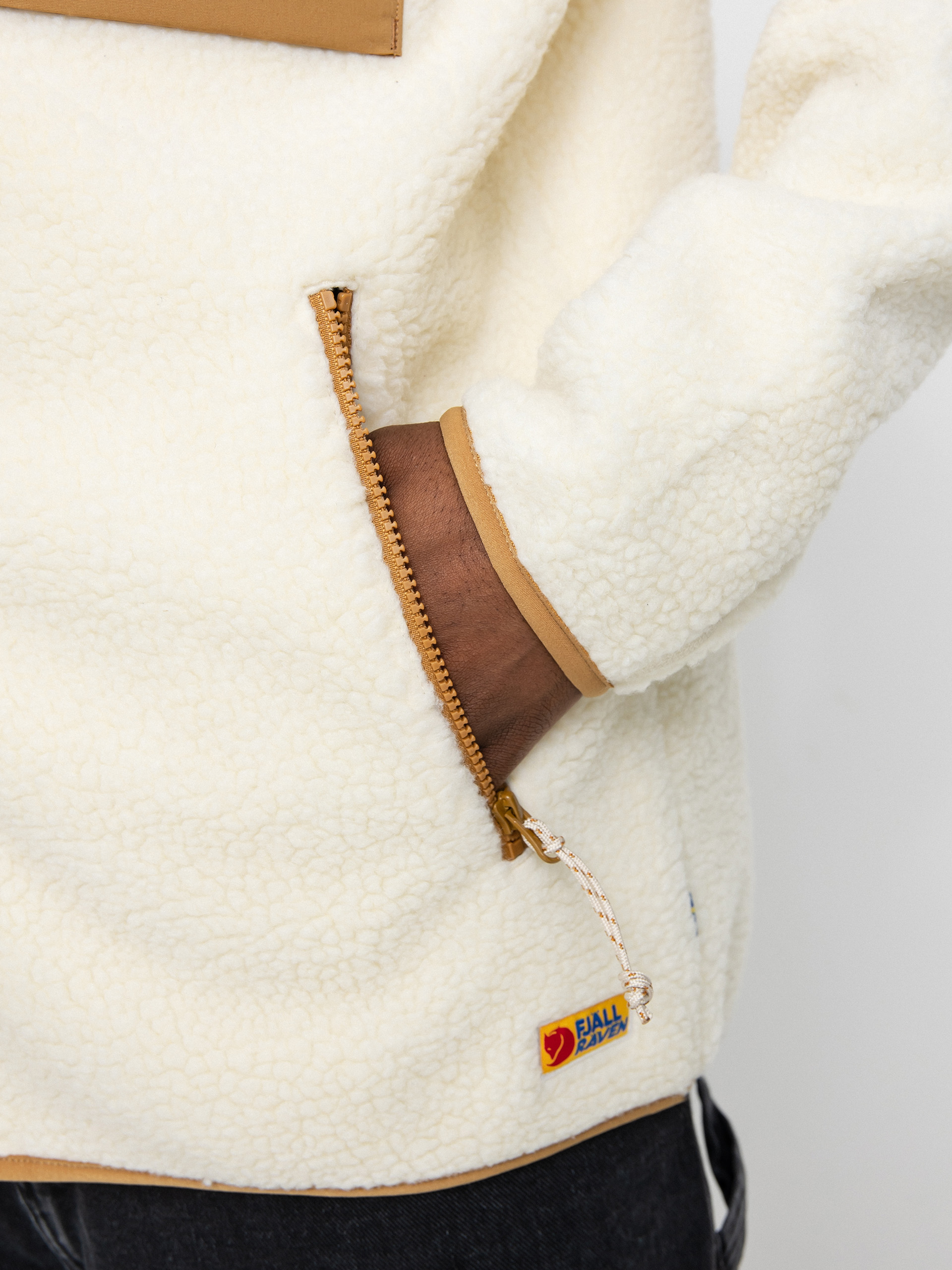 Mens Fjallraven Vardag Pile Fleece (chalk white)
