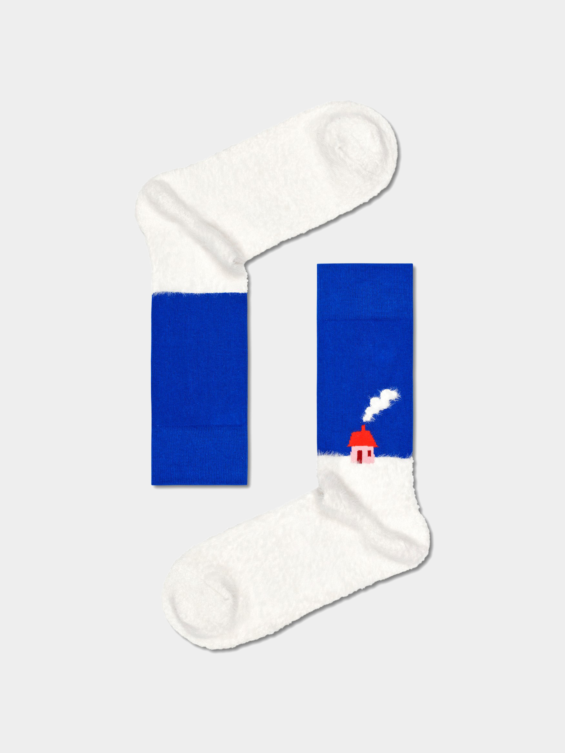 Happy Socks Welcome Home Socks (white/blue)
