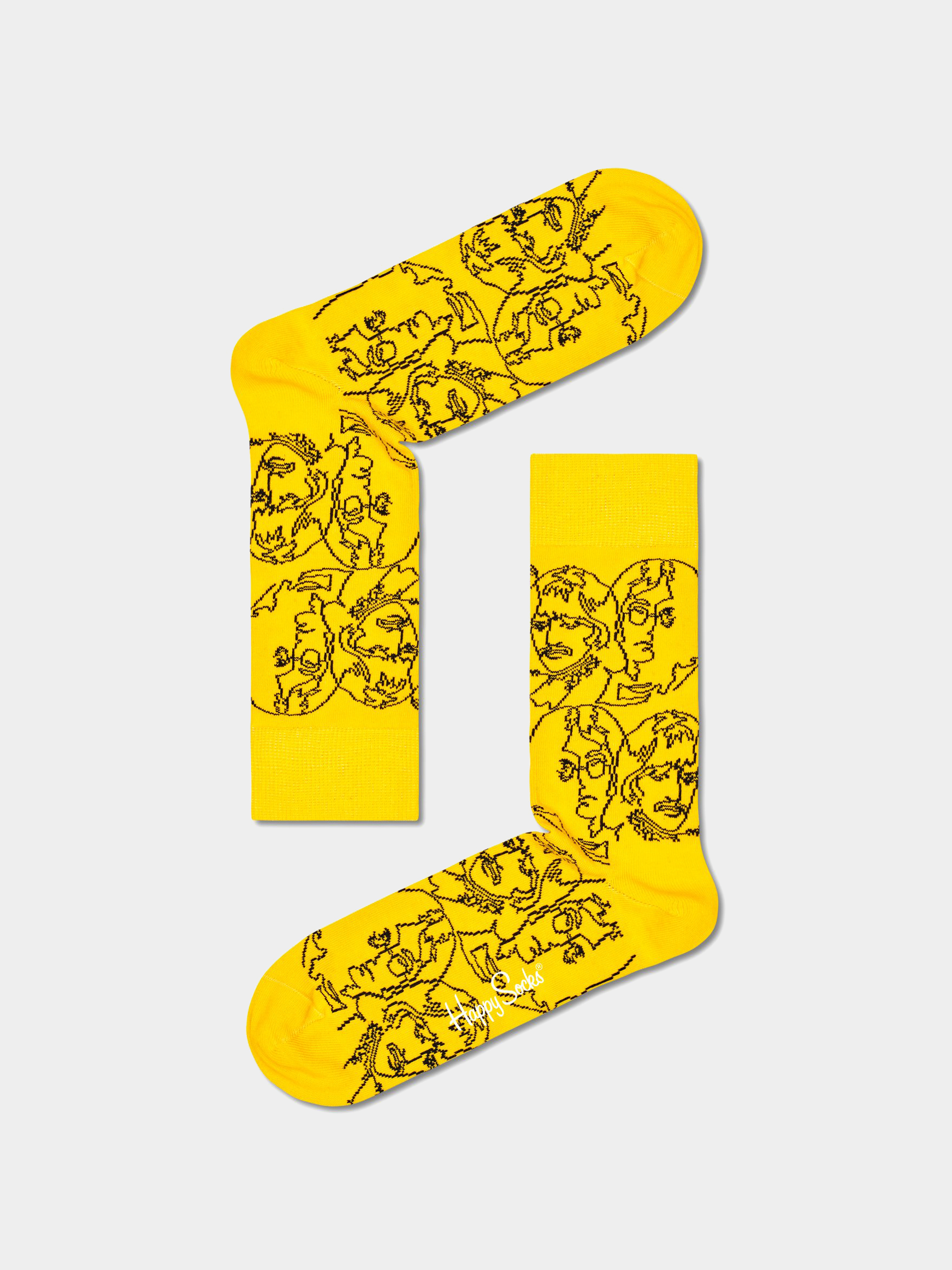 Happy Socks The Beatles Lines Socks (yellow)