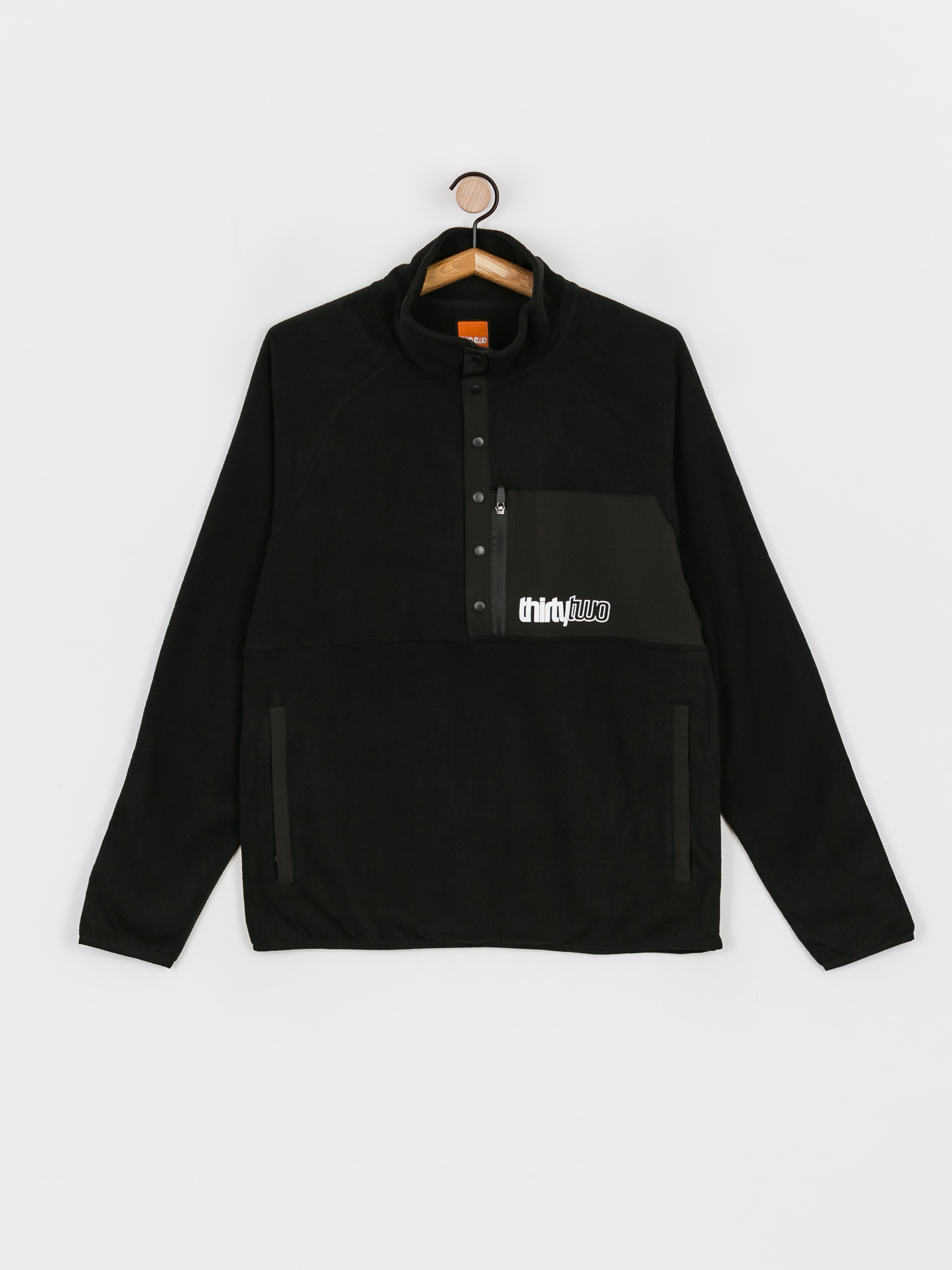 Mens ThirtyTwo Rest Stop Anorak HD Active sweatshirt (black)