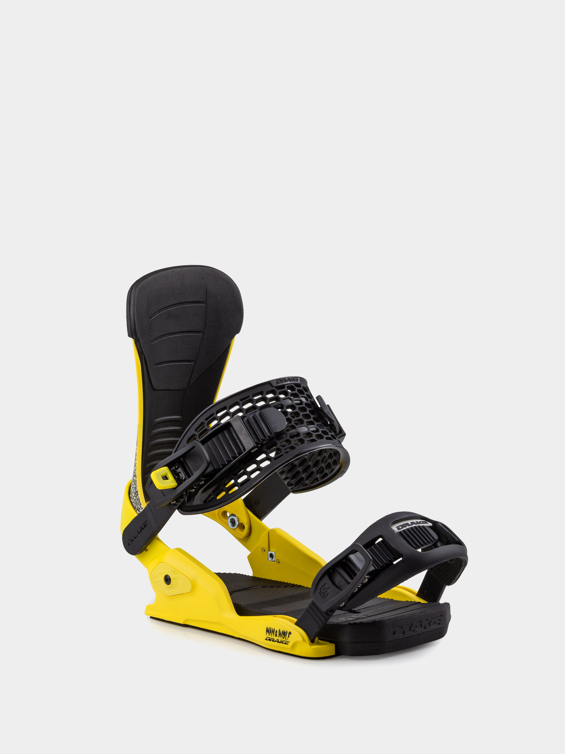 Mens Drake Fifty Man&Wolf Snowboard bindings (yellow)