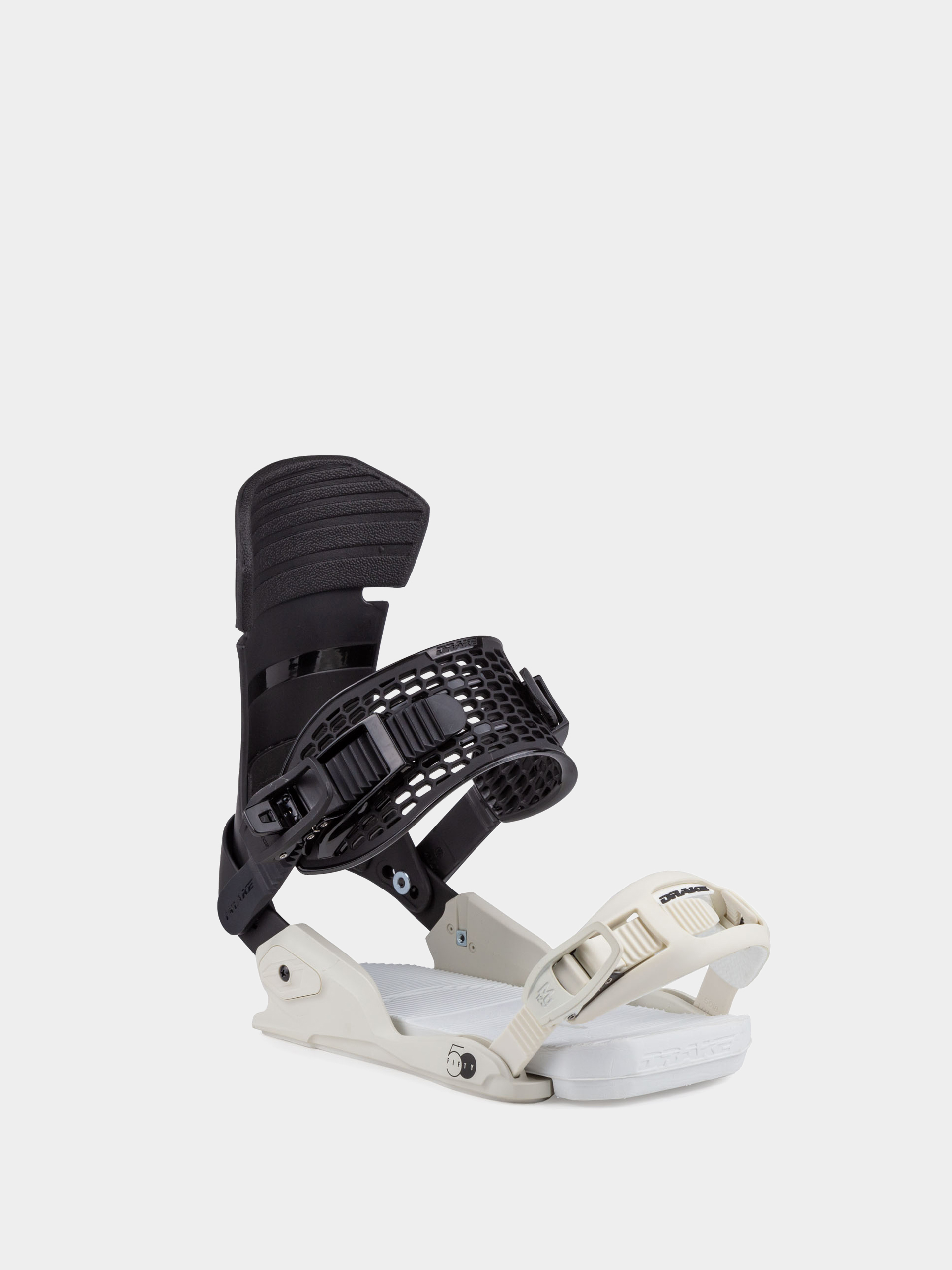 Drake Fifty Snowboard bindings white, black (black/white)